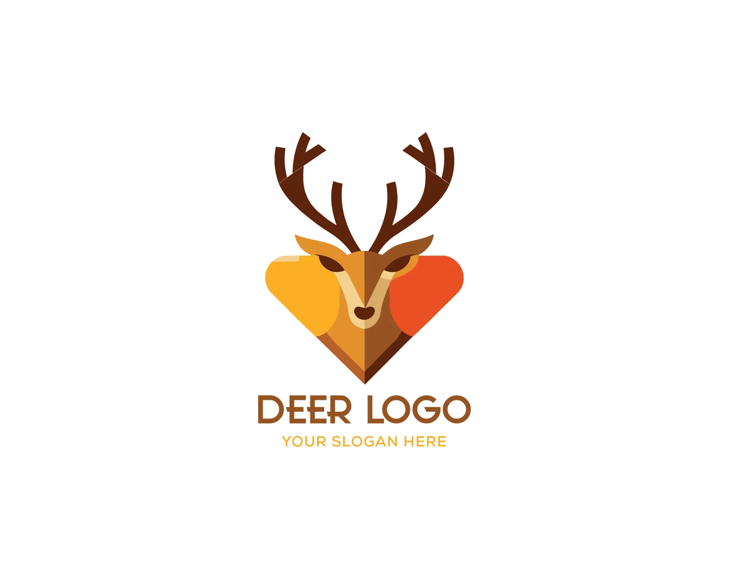 Deer customizable logo set design #37520