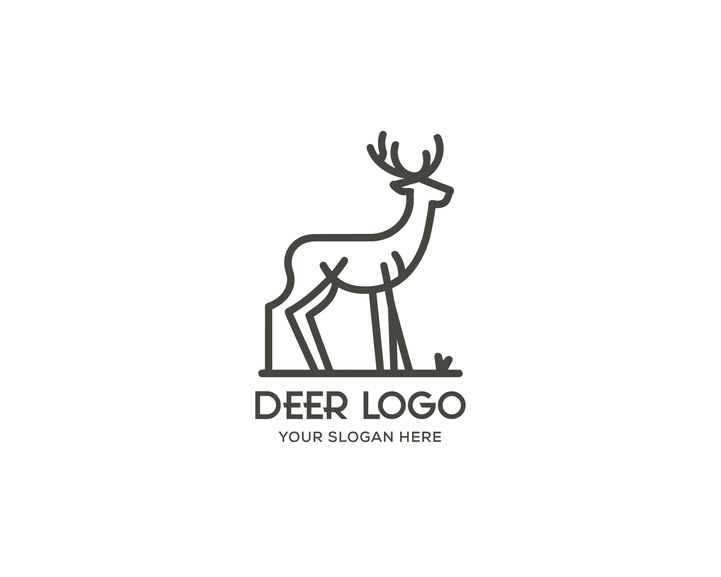 Deer customizable logo set design #37522