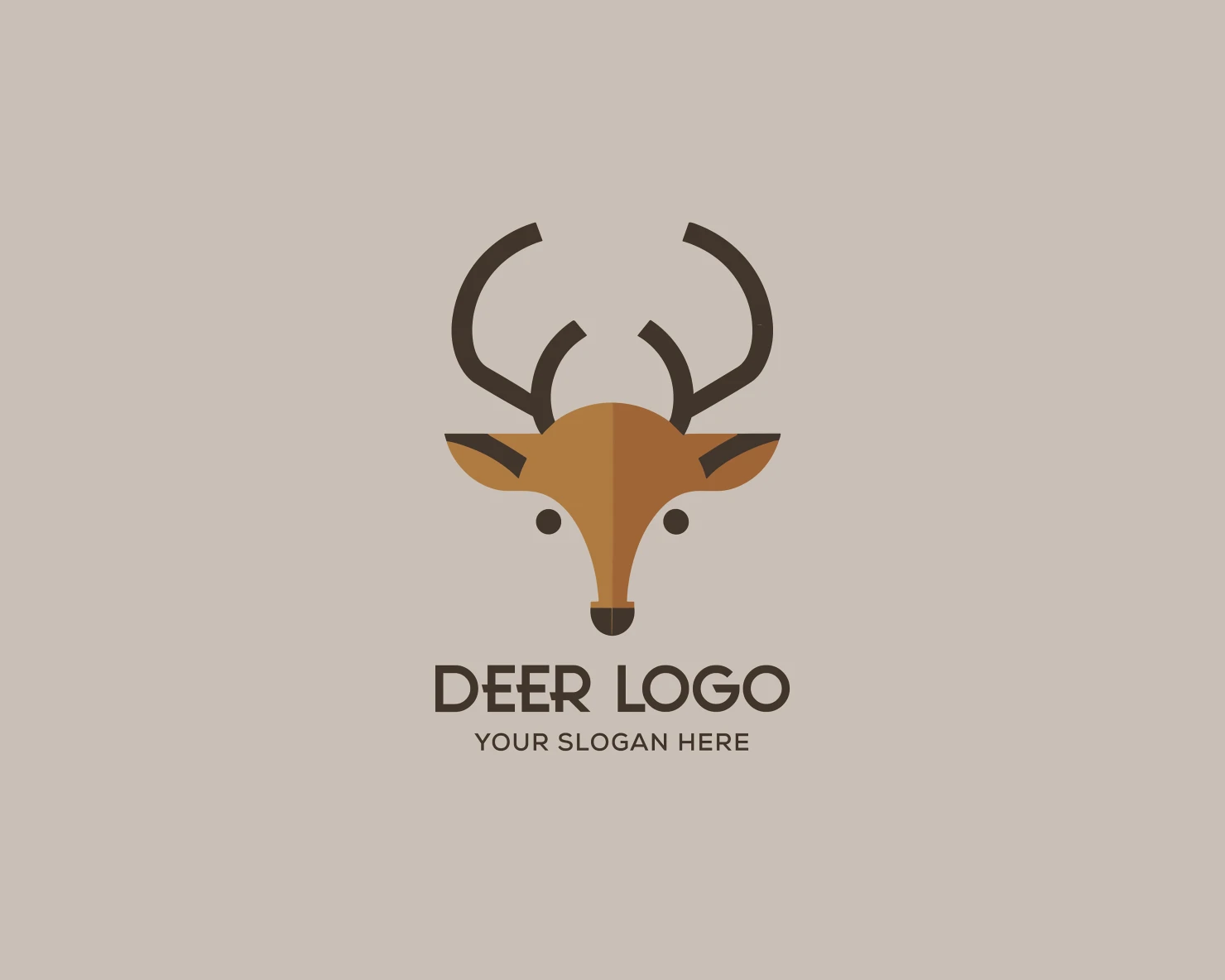 Deer customizable logo set design #37523