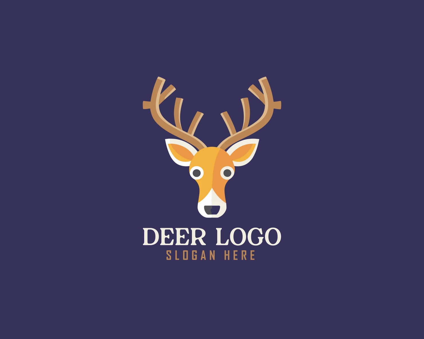 Deer customizable logo set design #37549