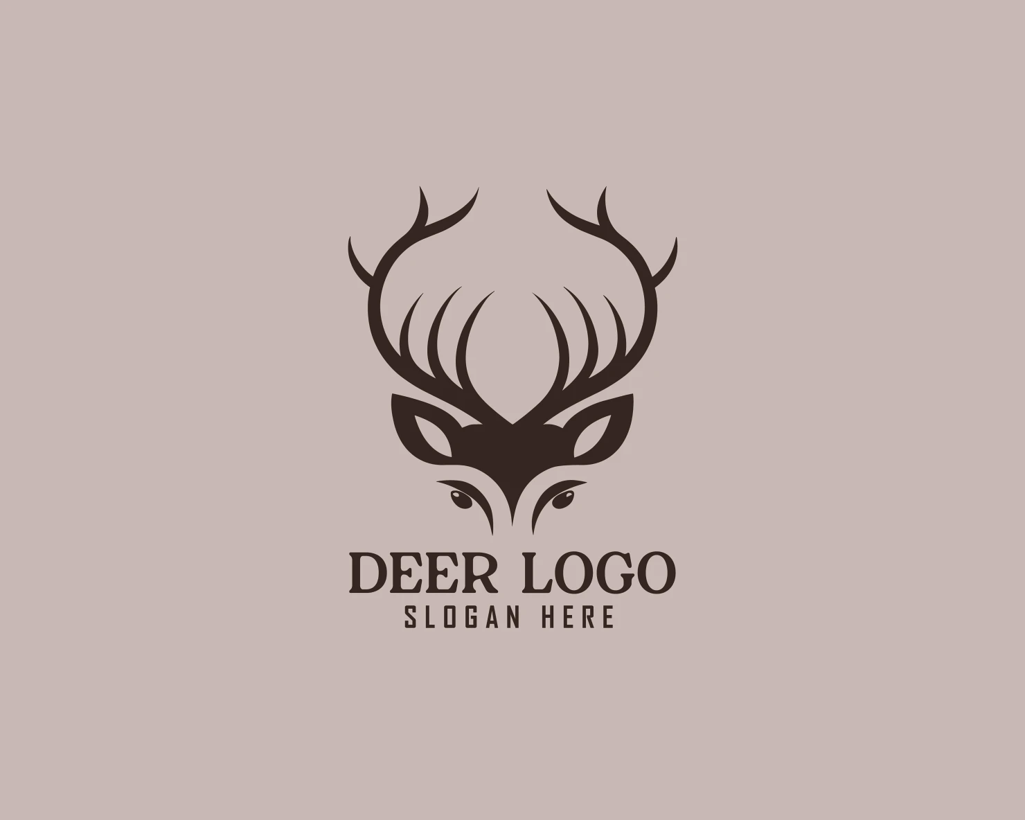 Deer customizable logo set design #37550
