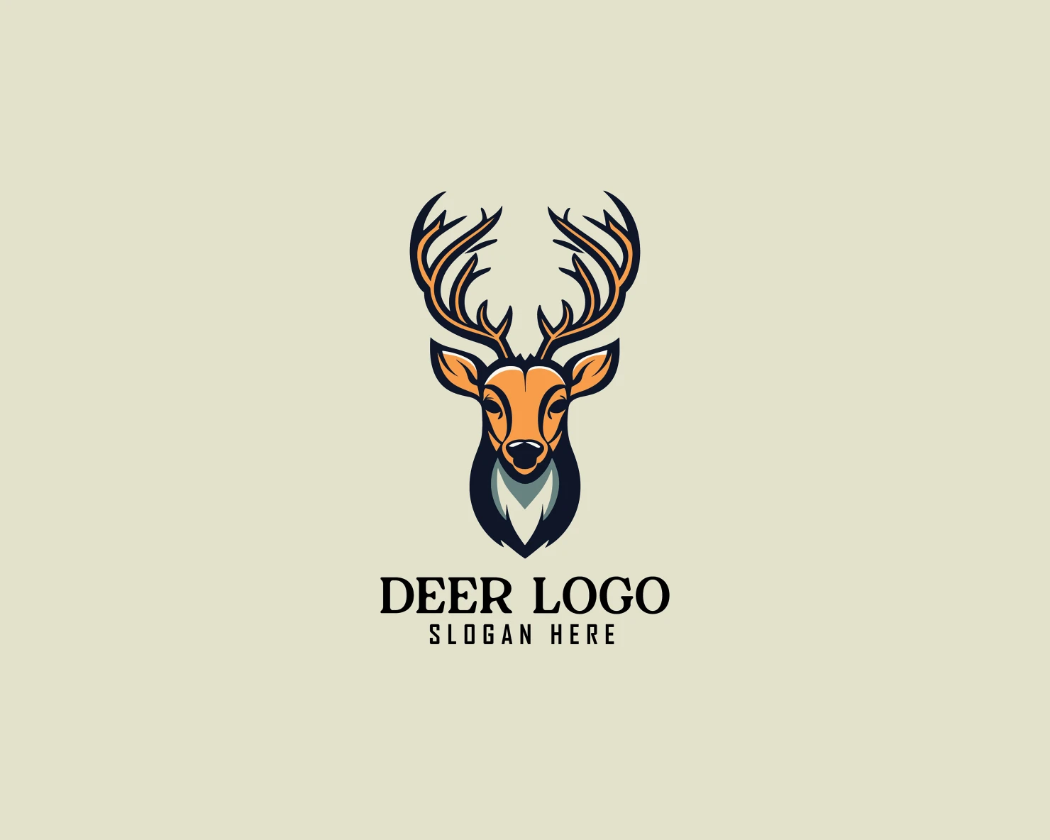Deer customizable logo set design #37552