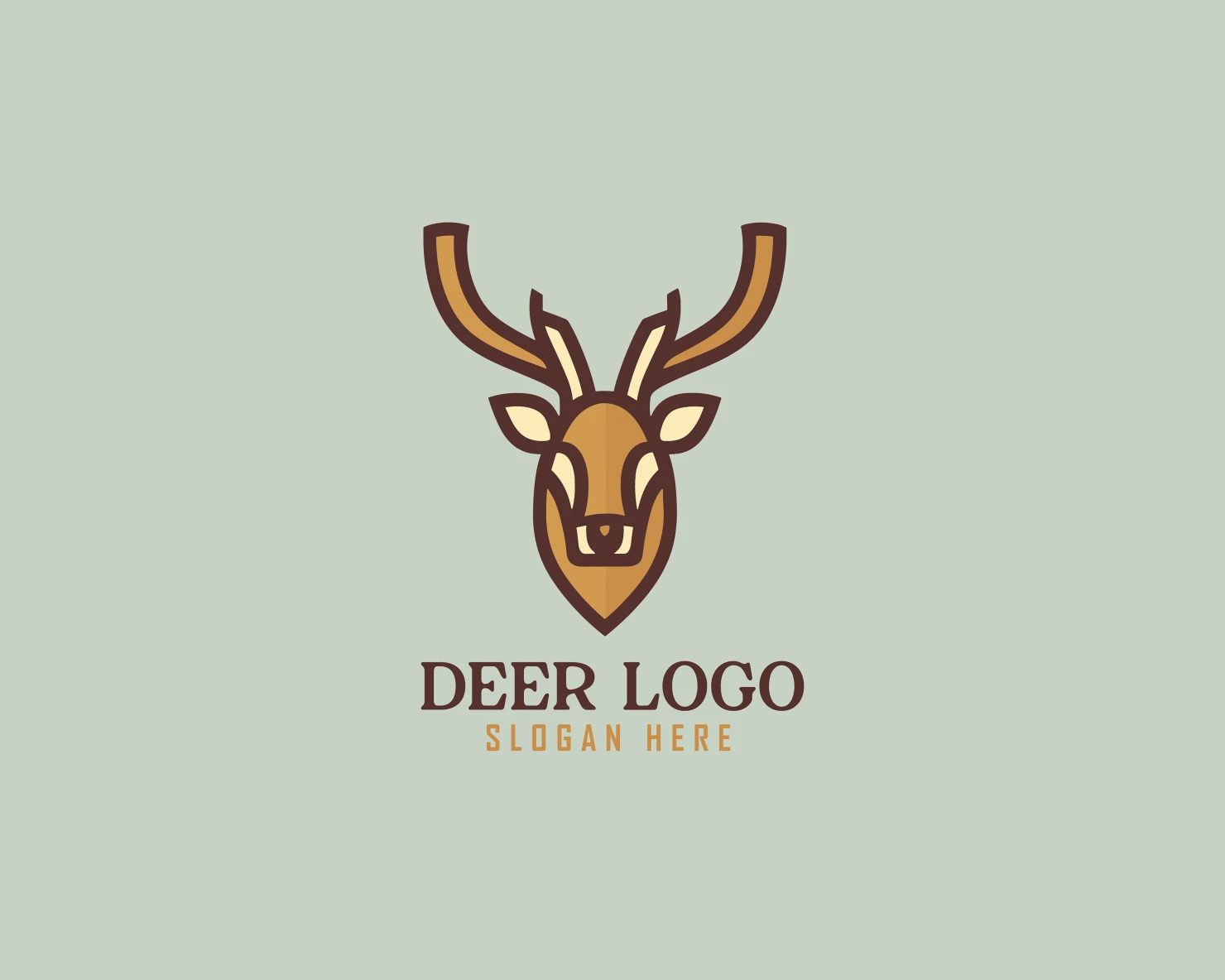 Deer customizable logo set design #37553