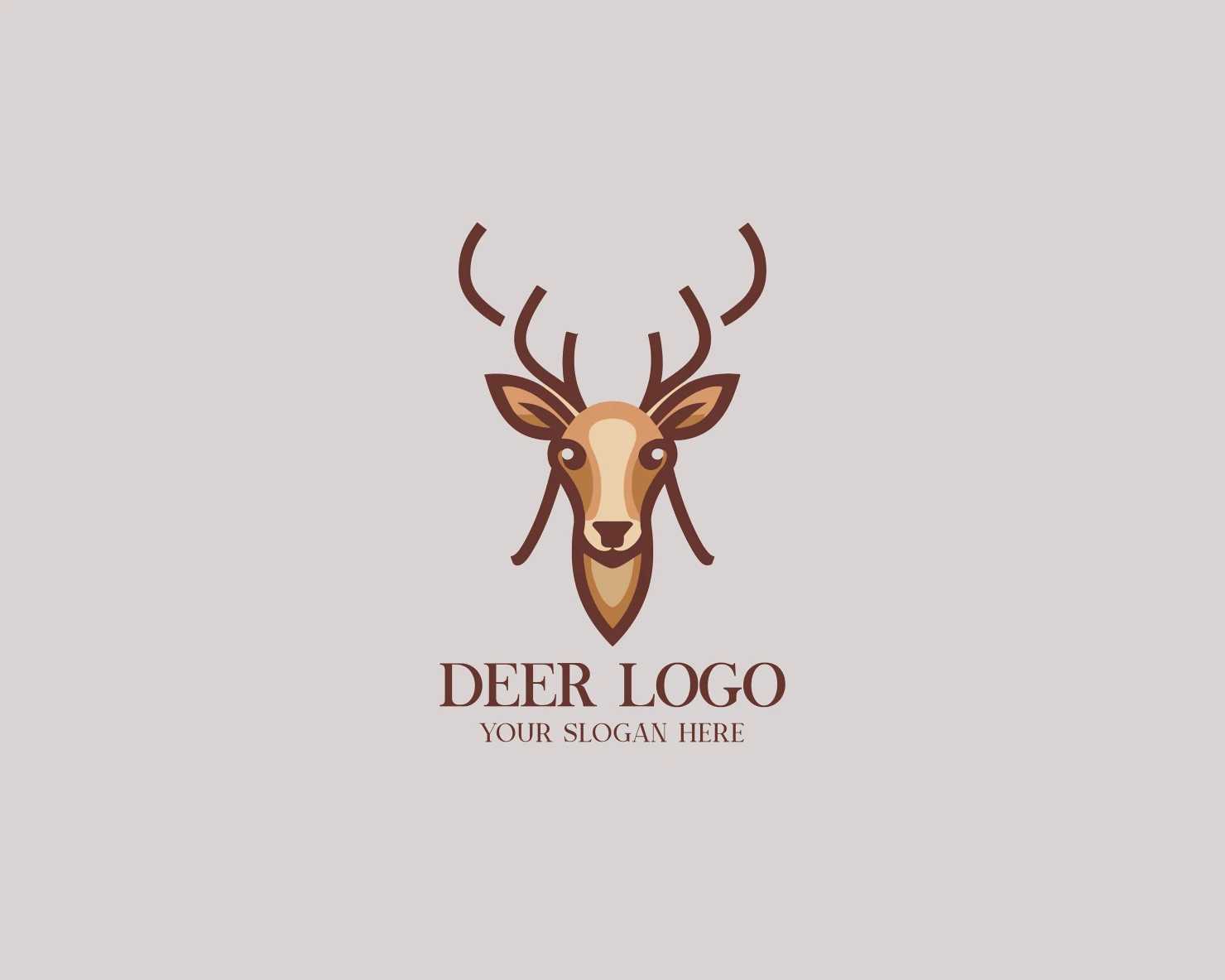 Deer customizable logo set design #37555