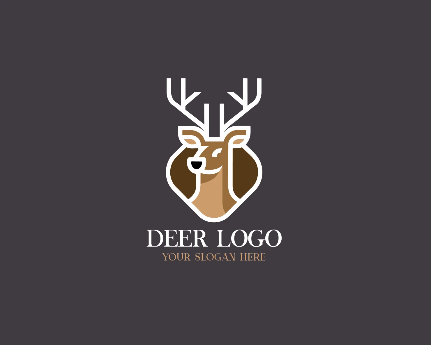 Deer customizable logo set design #37557