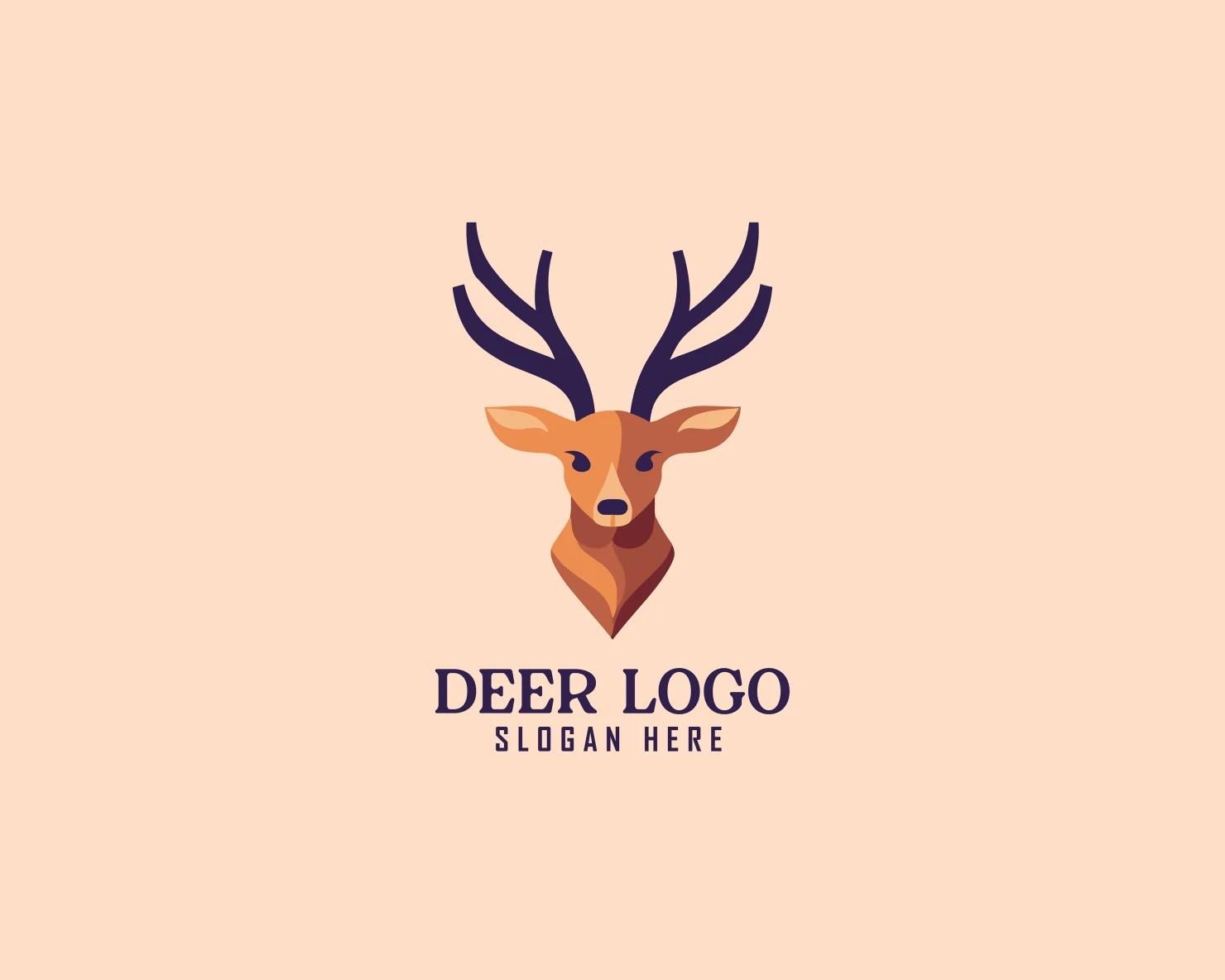 Deer customizable logo set design #37558