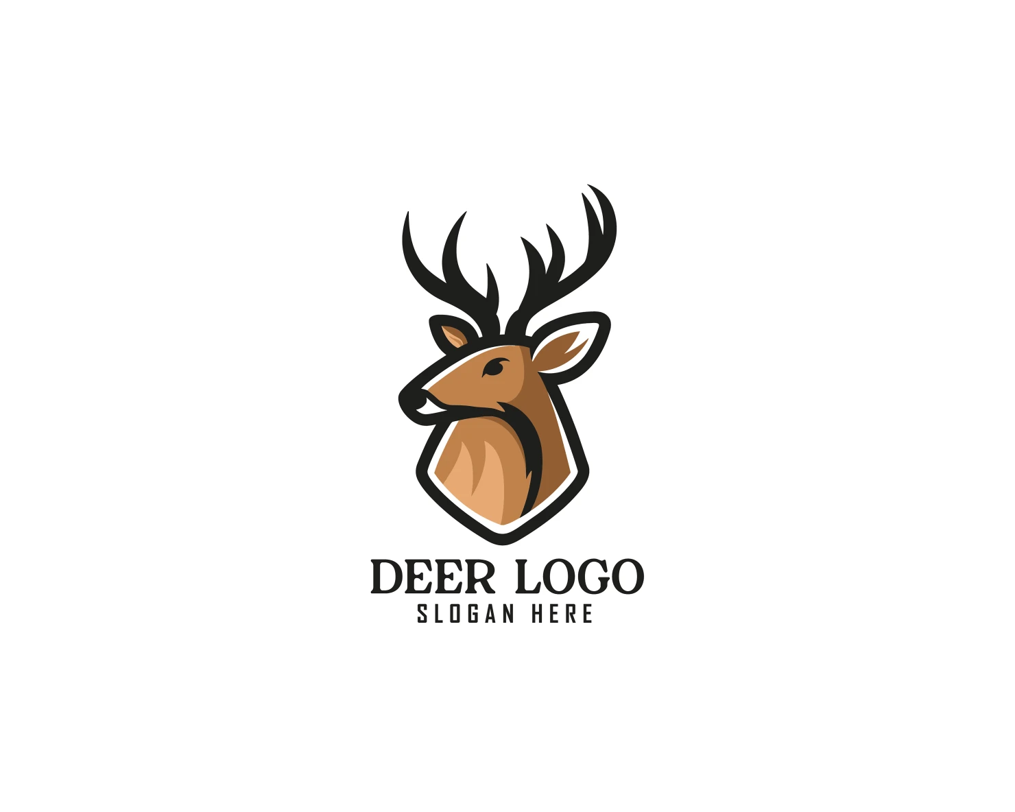 Deer customizable logo set design #37559