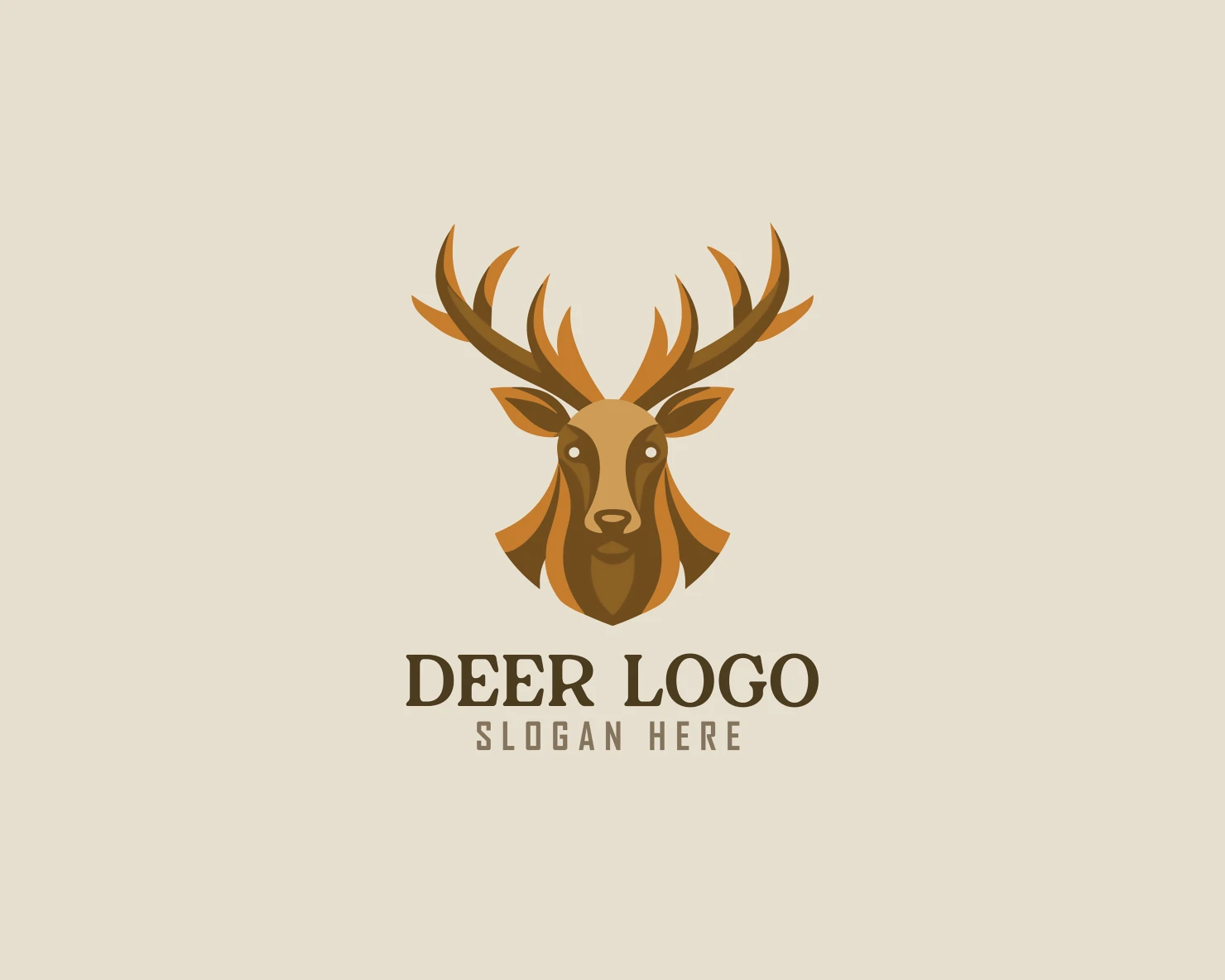 Deer customizable logo set design #37560