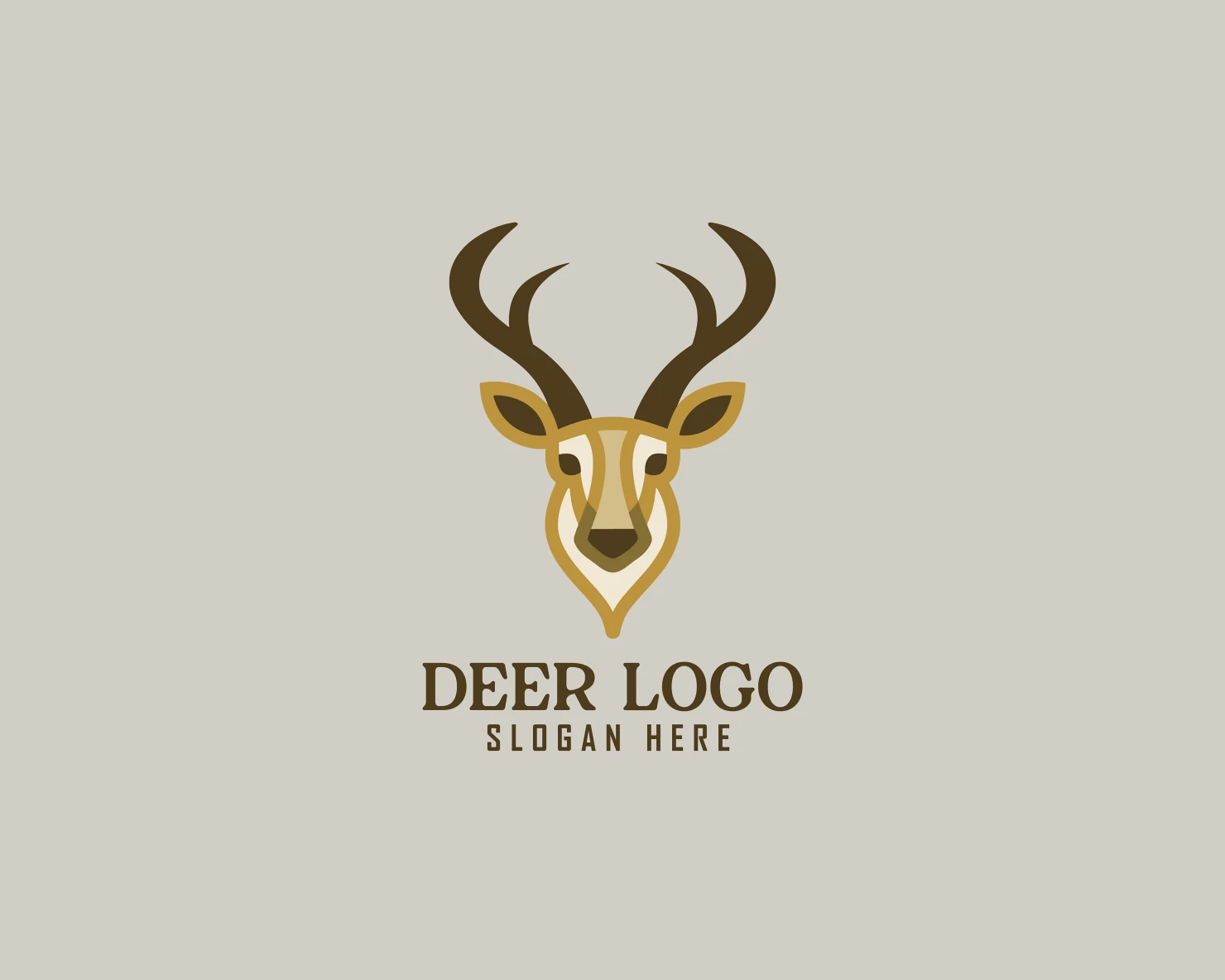 Deer customizable logo set design #37561