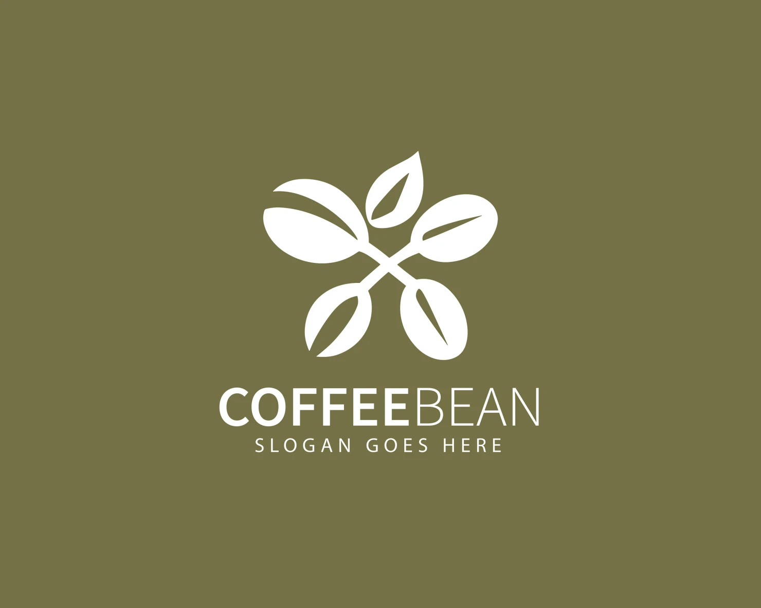 Coffee bean customizable logo set design #37604