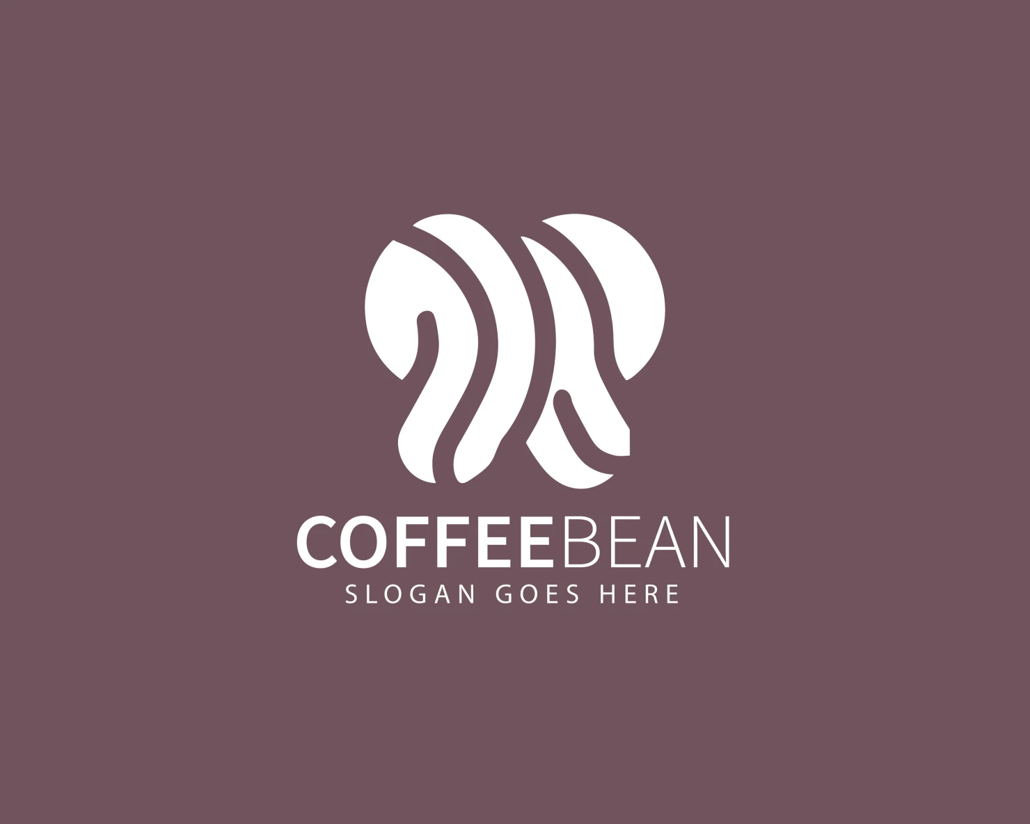 Coffee bean customizable logo set design #37605
