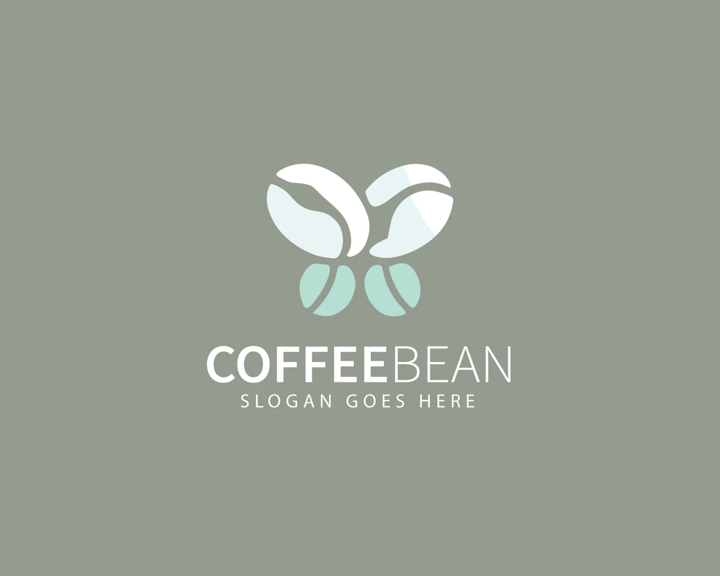 Coffee bean customizable logo set design #37606