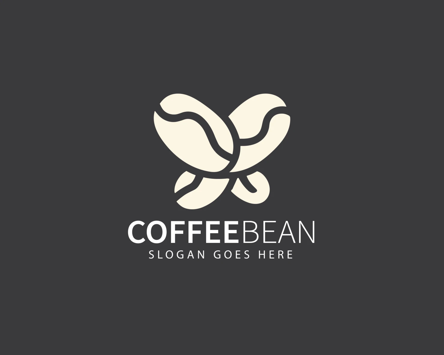 Coffee bean customizable logo set design #37607