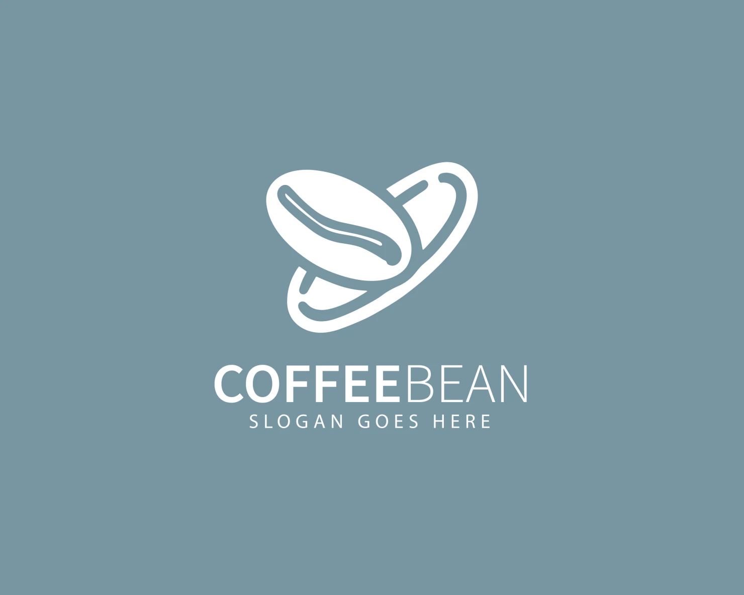 Coffee bean customizable logo set design #37609