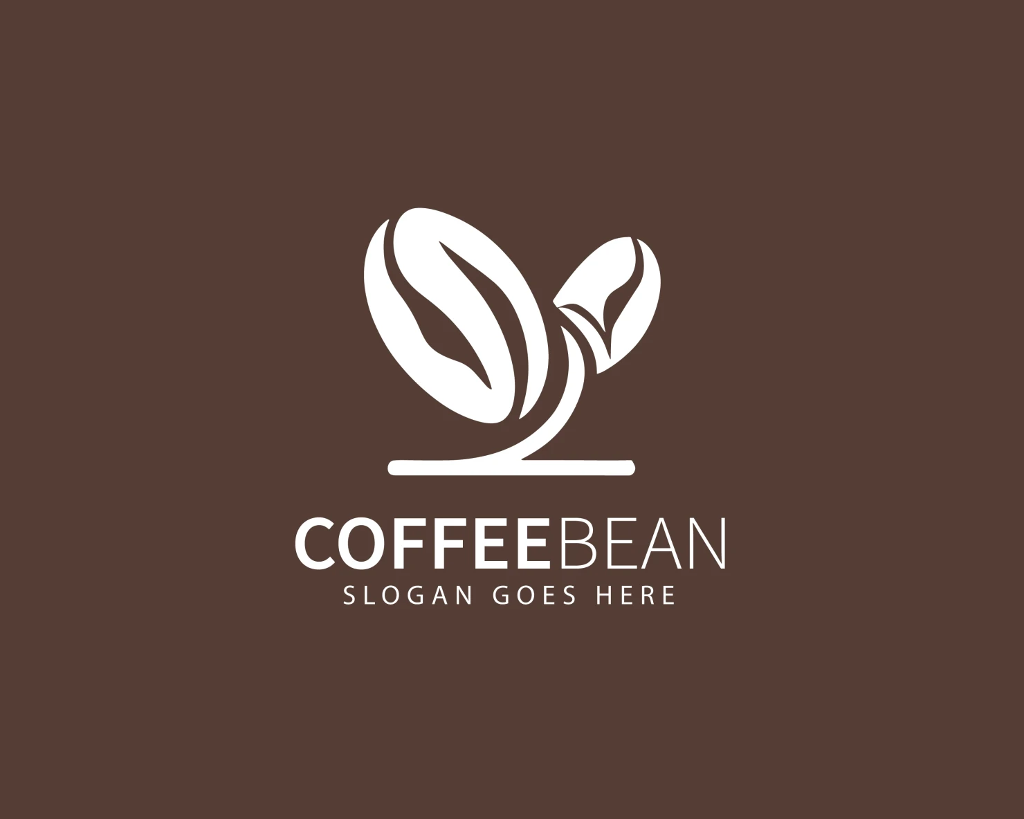 Coffee bean customizable logo set design #37610