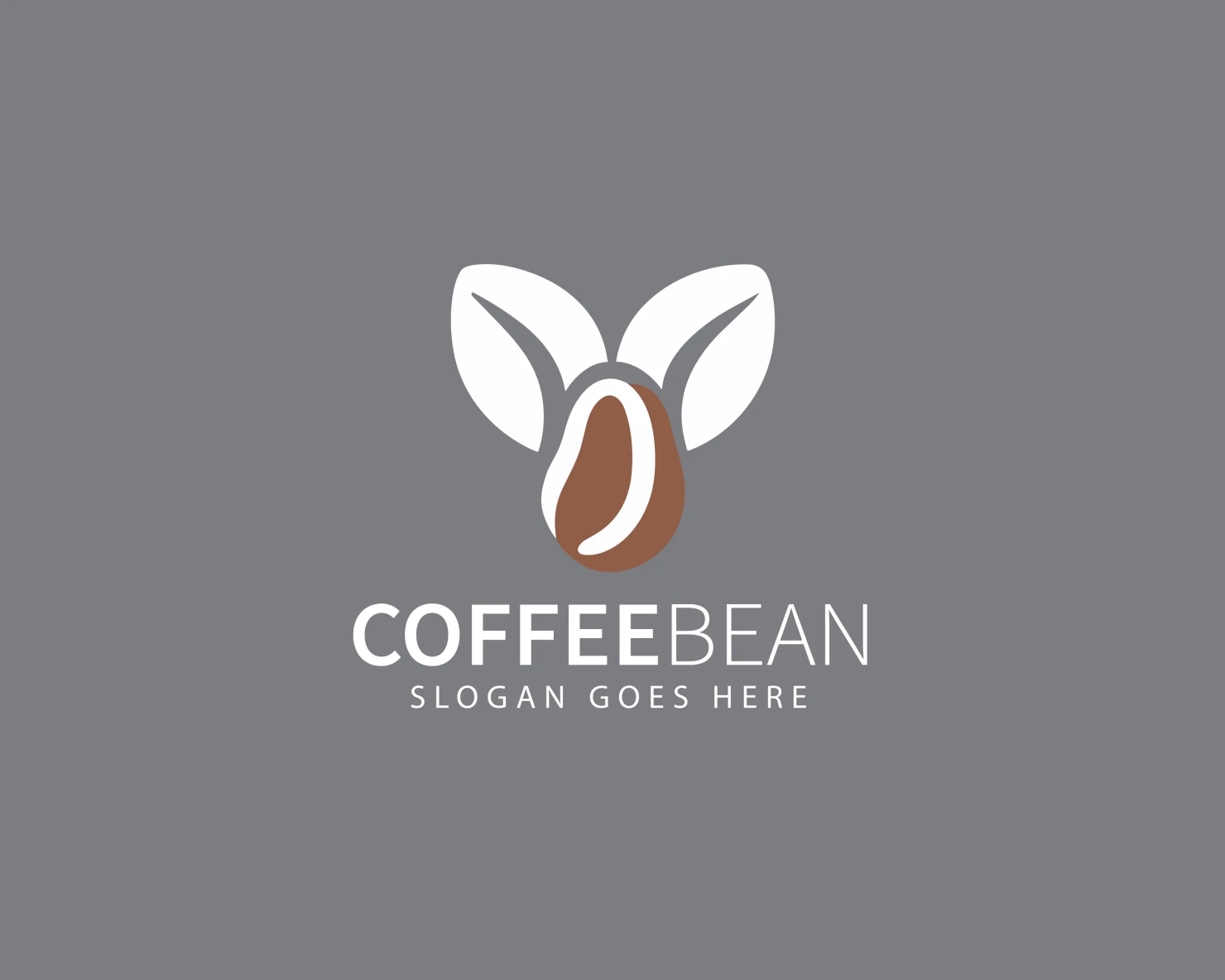 Coffee bean customizable logo set design #37612