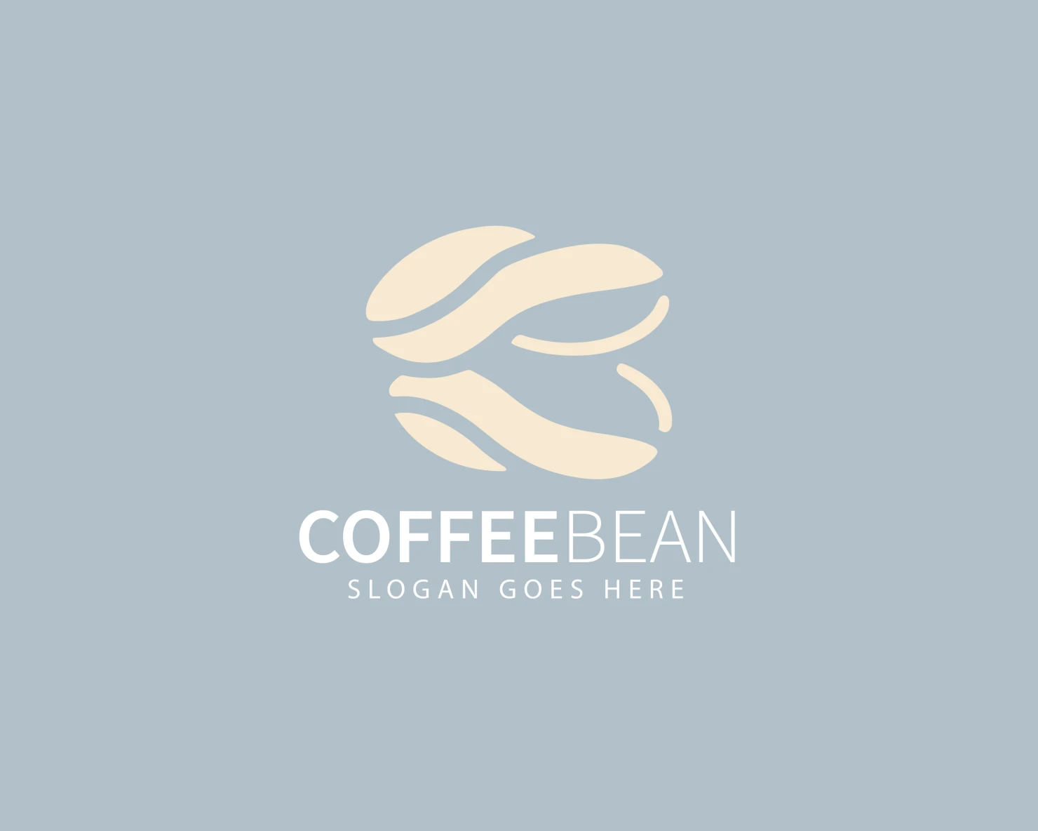 Coffee bean customizable logo set design #37613