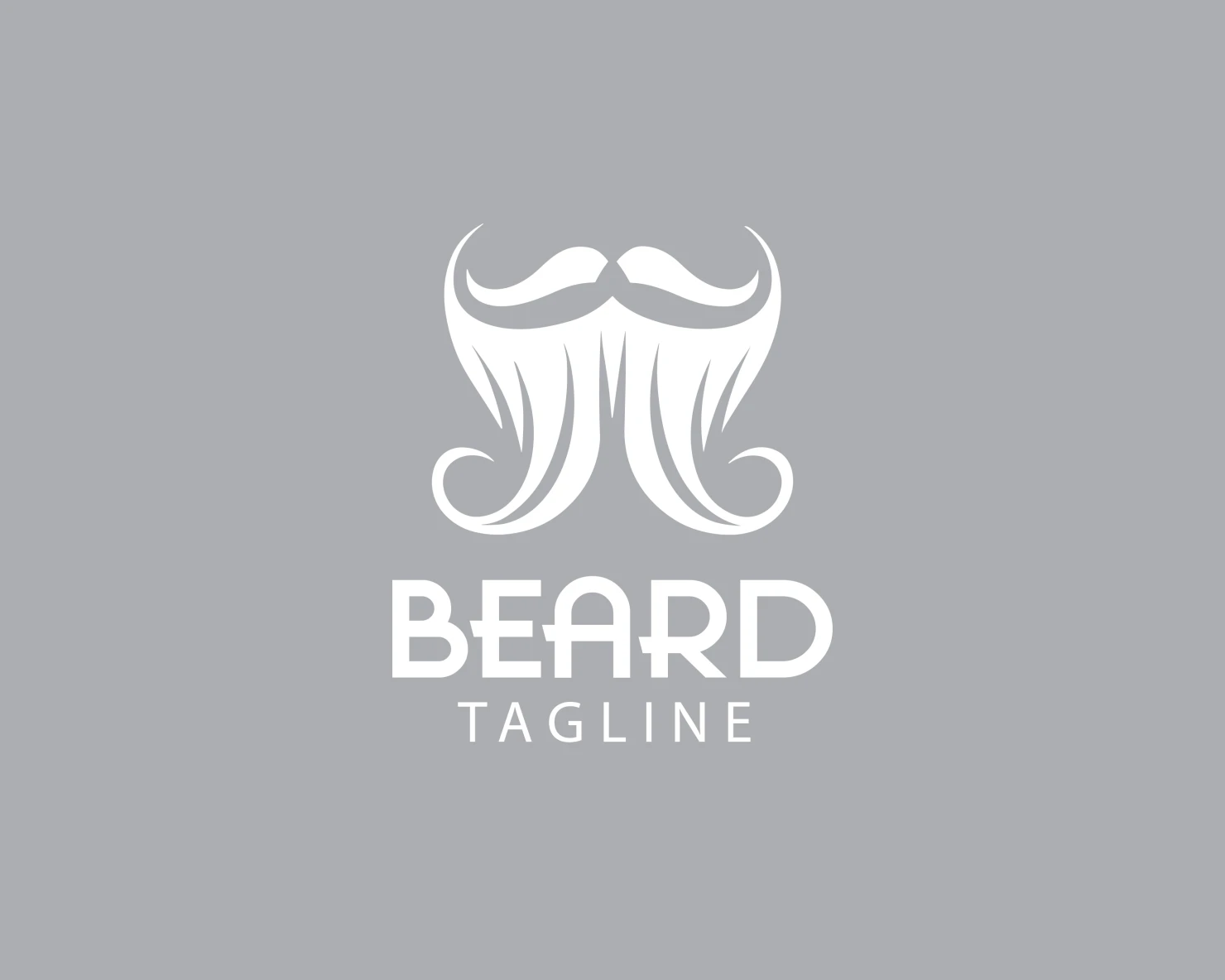 Beard customizable logo set design #37644