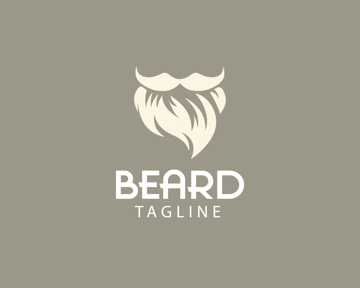 Beard customizable logo set design #37645