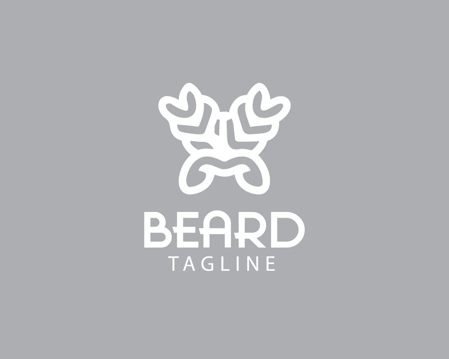 Beard customizable logo set design #37649