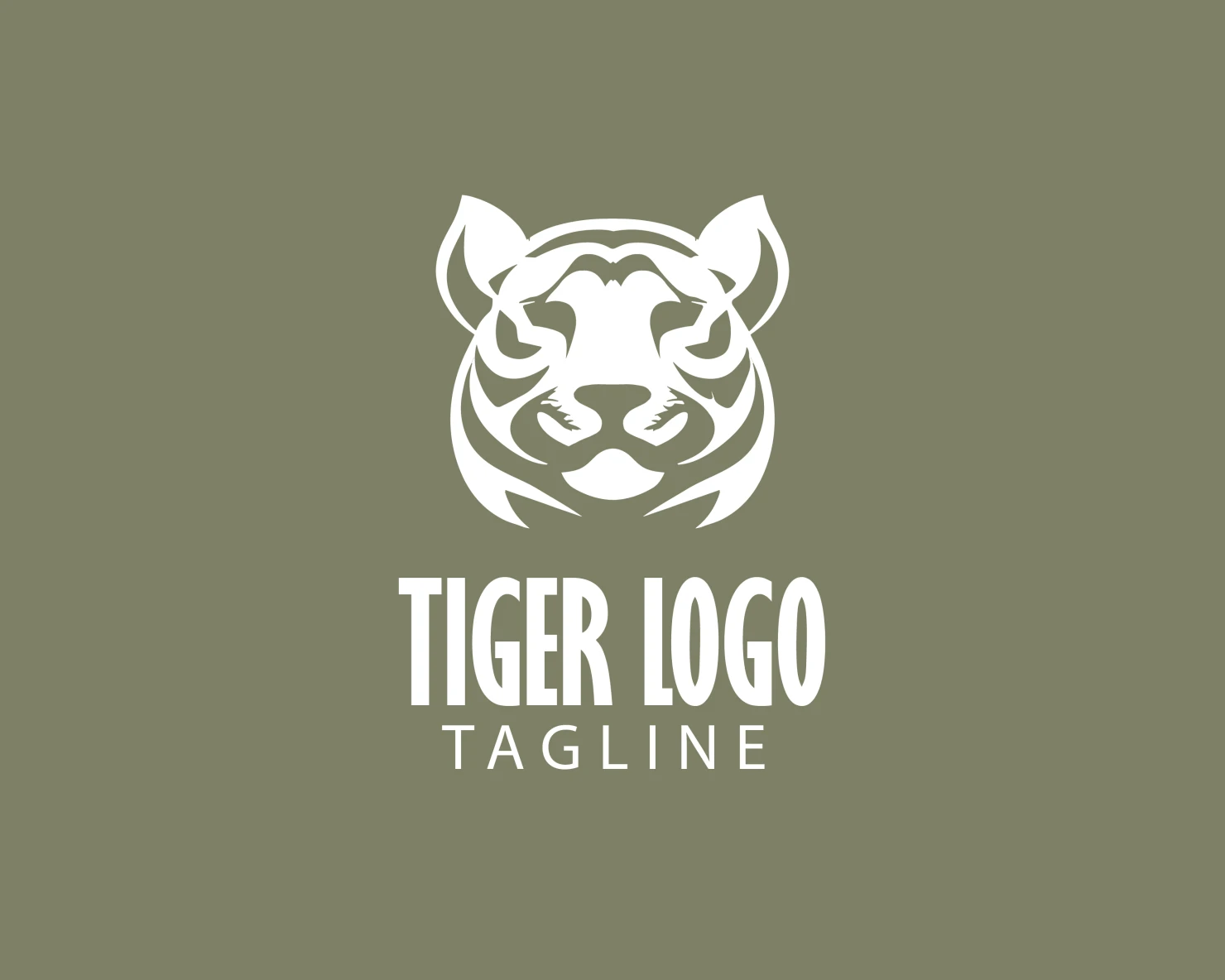 Tiger customizable logo set design #37658