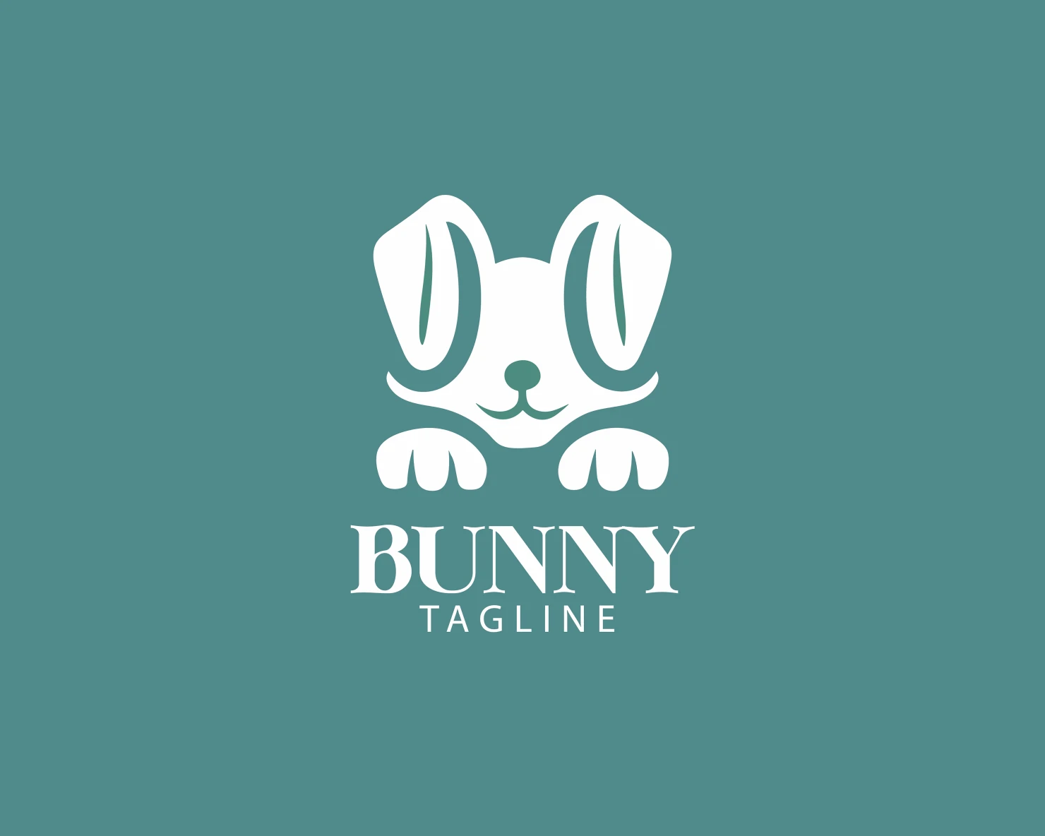 Bunny customizable logo set design #37662