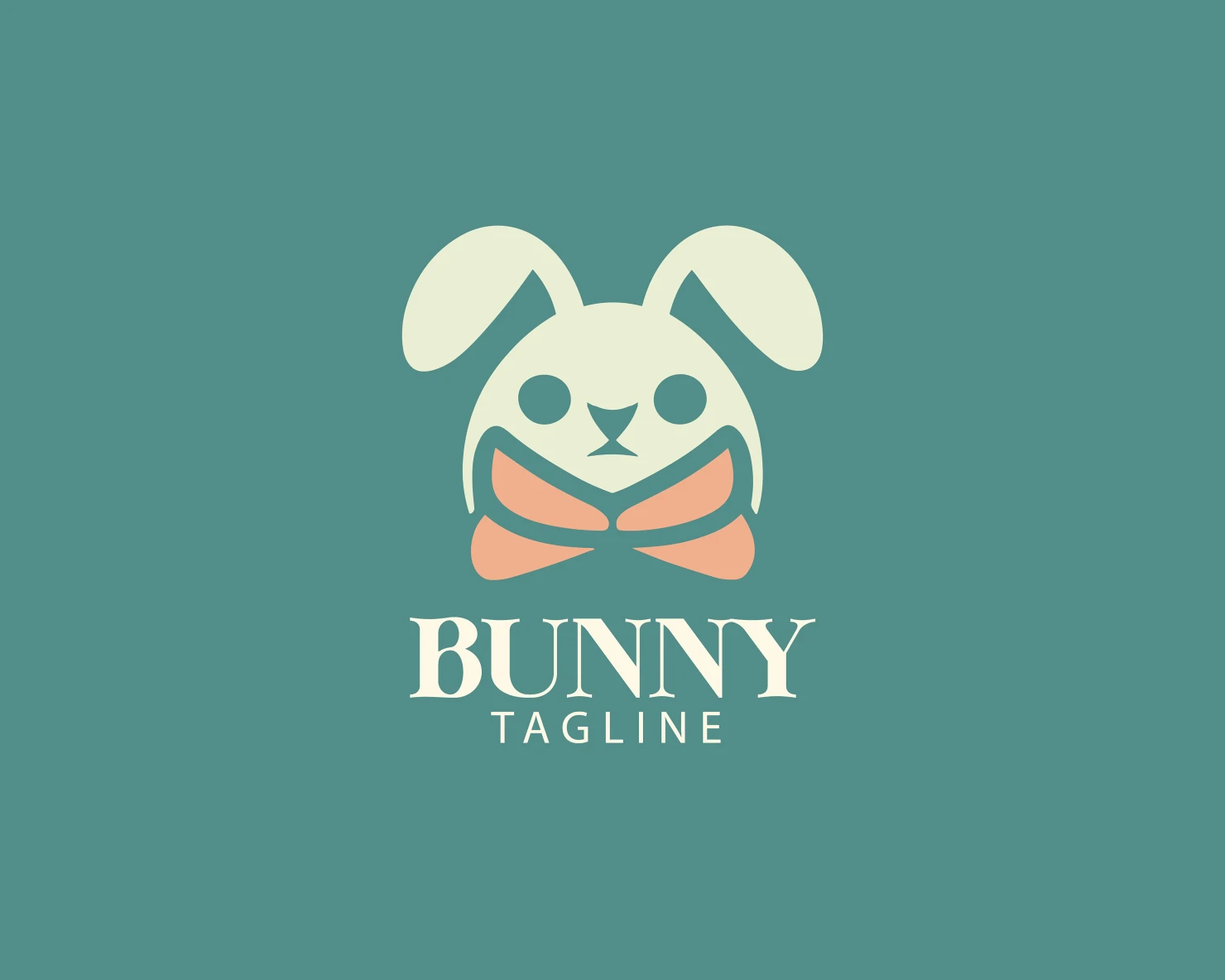 Bunny customizable logo set design #37663