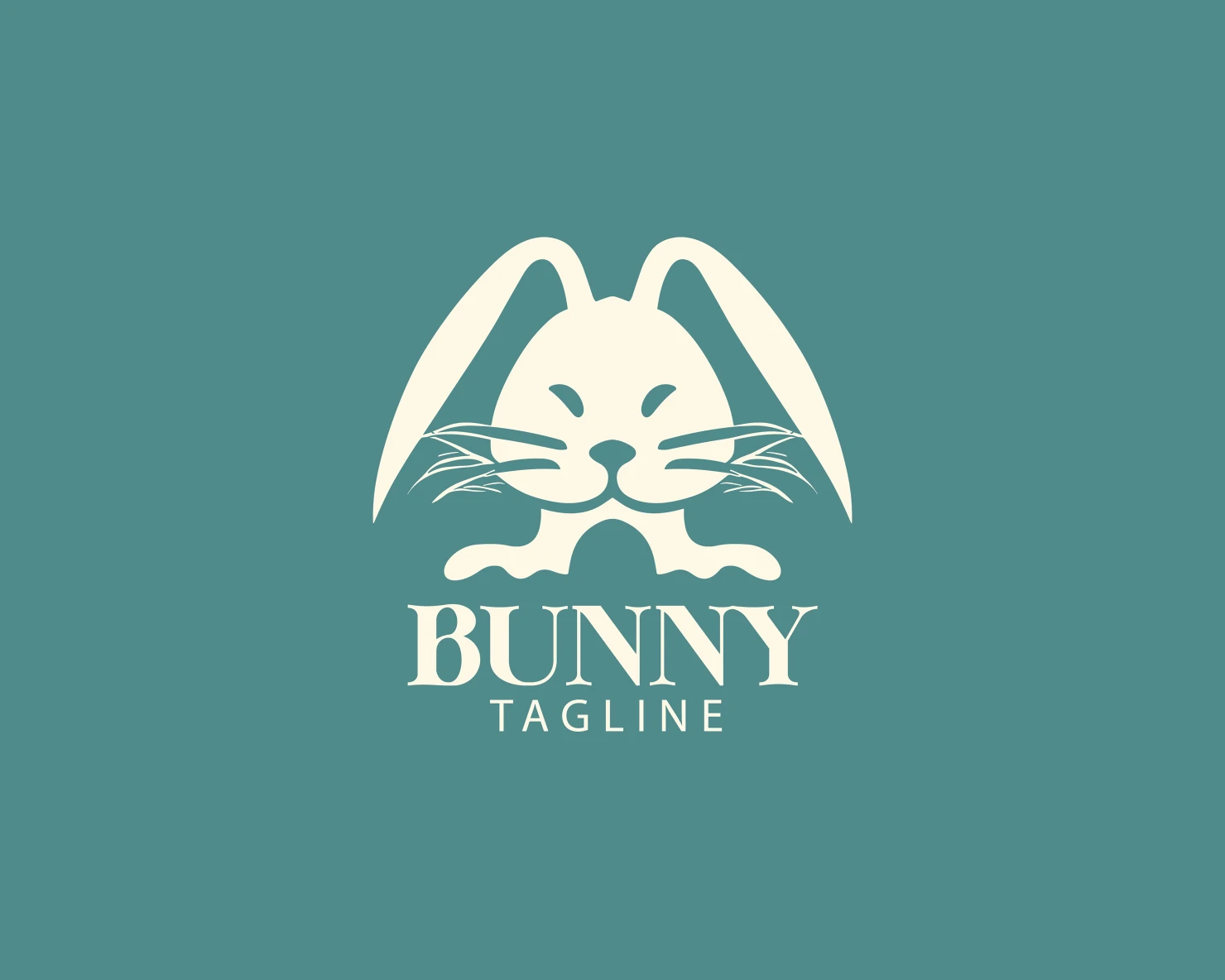 Bunny customizable logo set design #37664