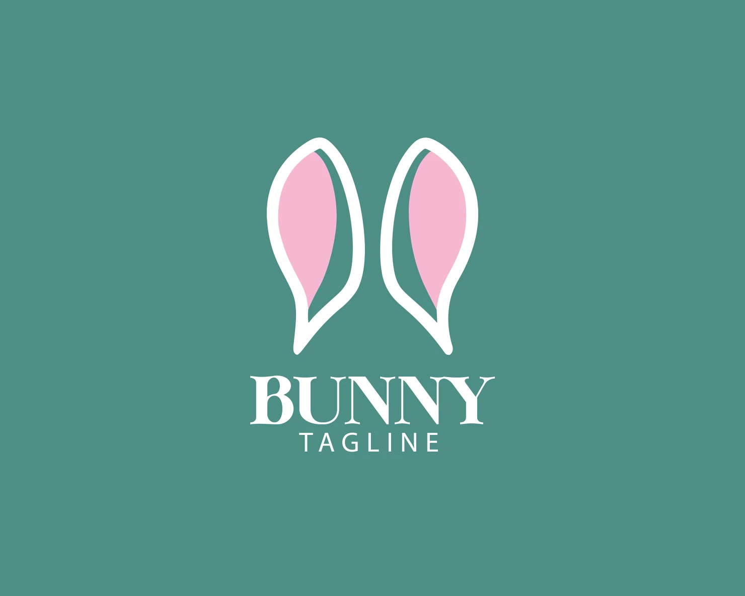 Bunny customizable logo set design #37671