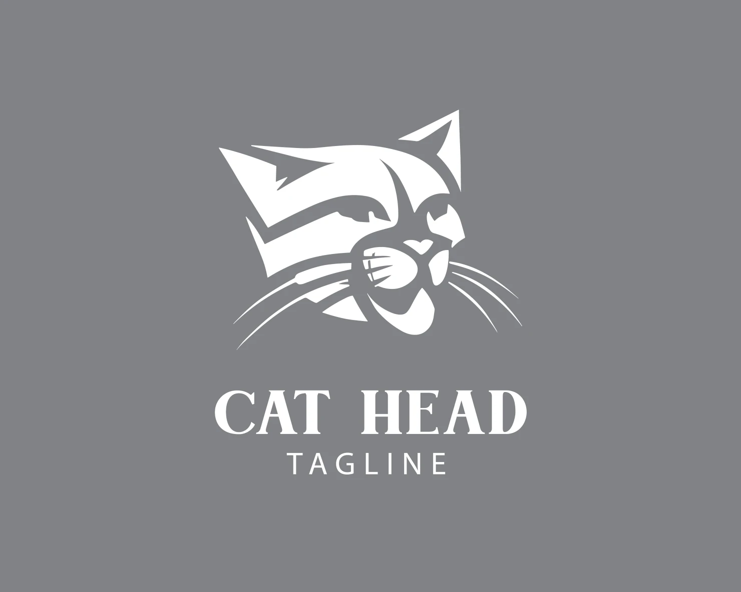 Cat head customizable logo set design #37672