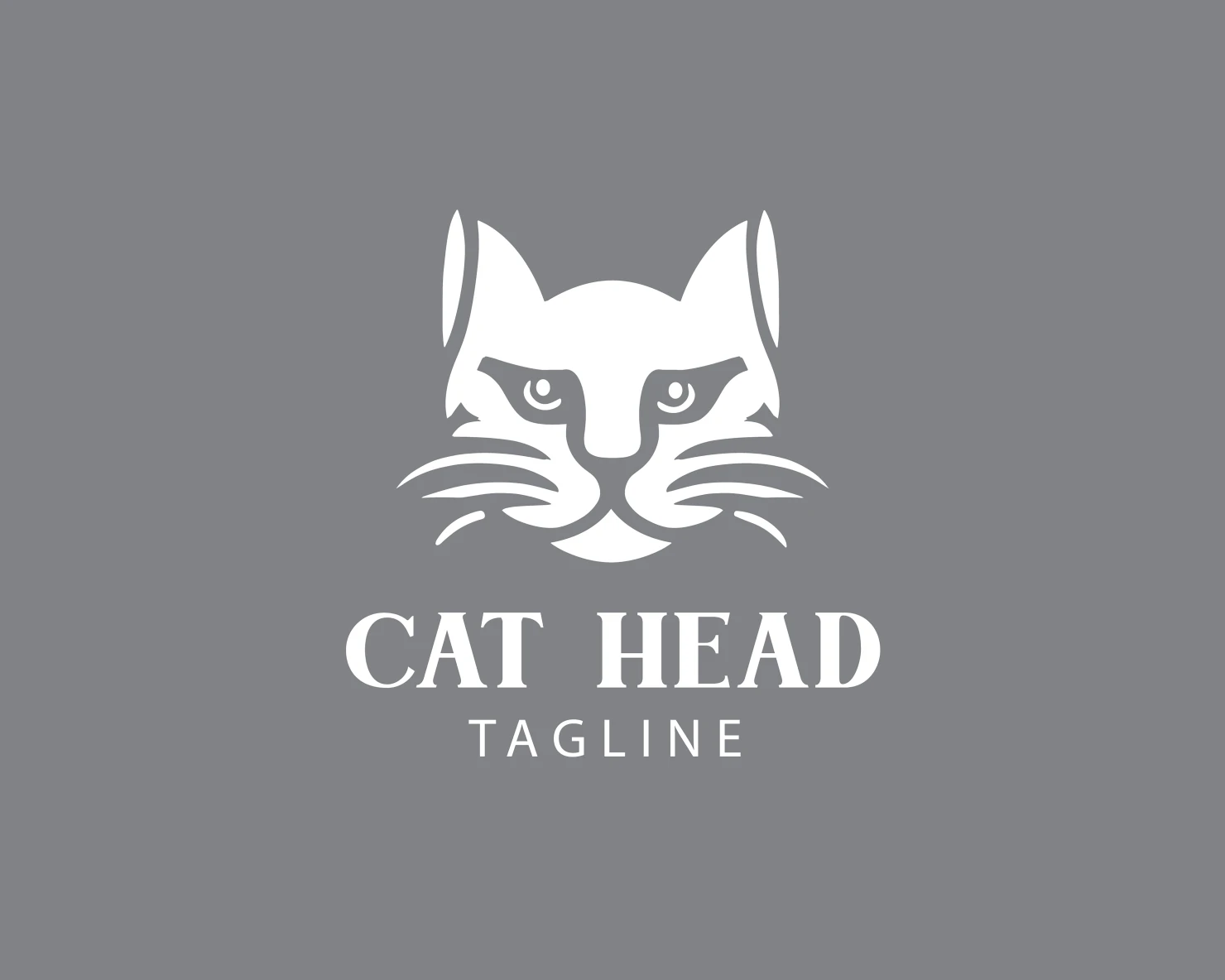 Cat head customizable logo set design #37675