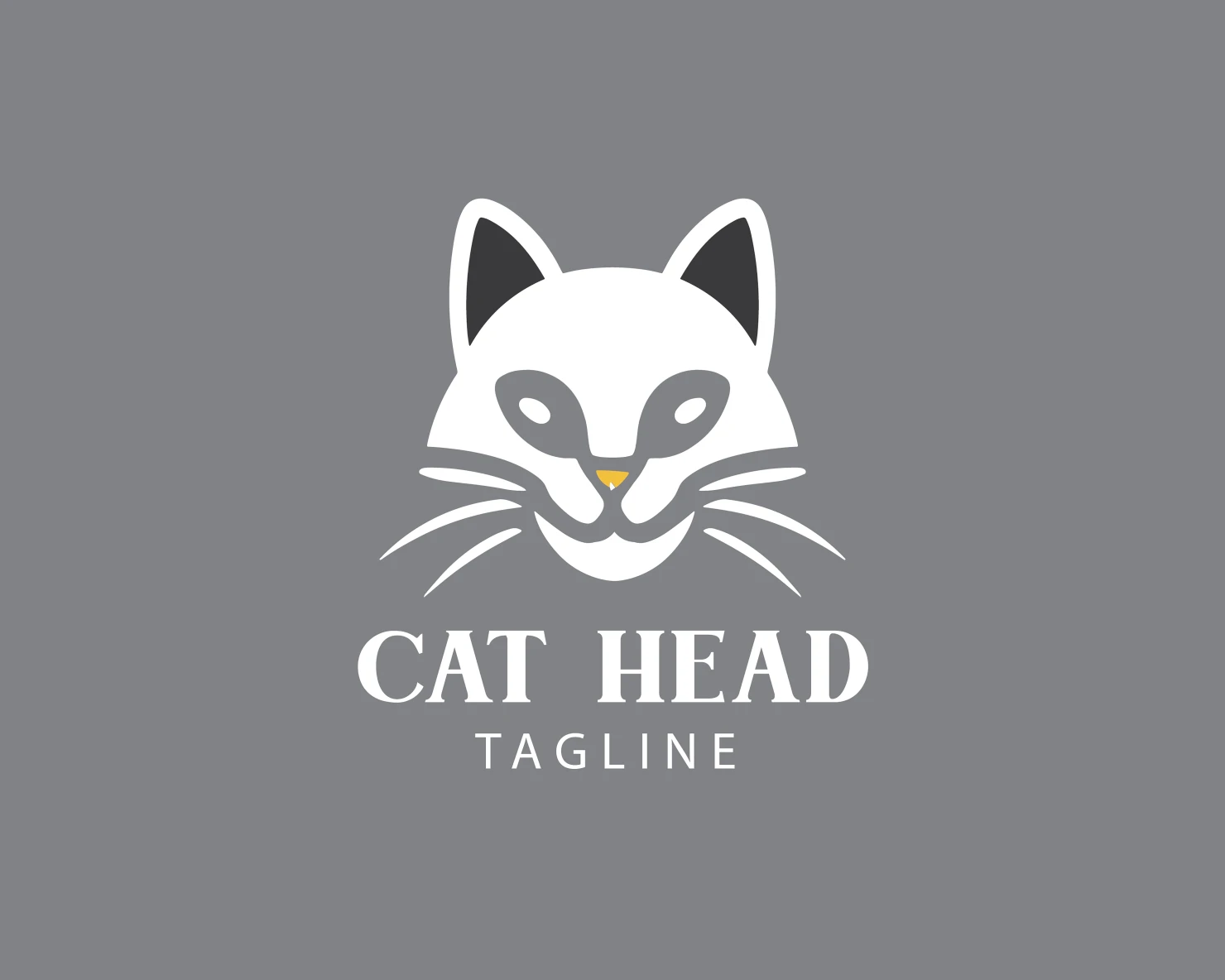 Cat head customizable logo set design #37676