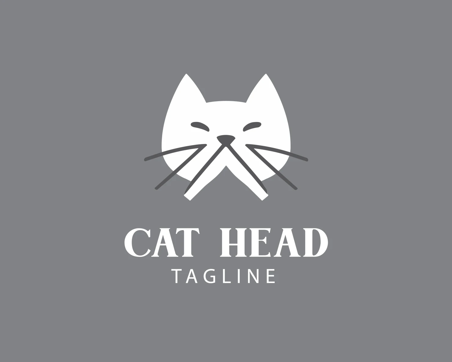 Cat head customizable logo set design #37681