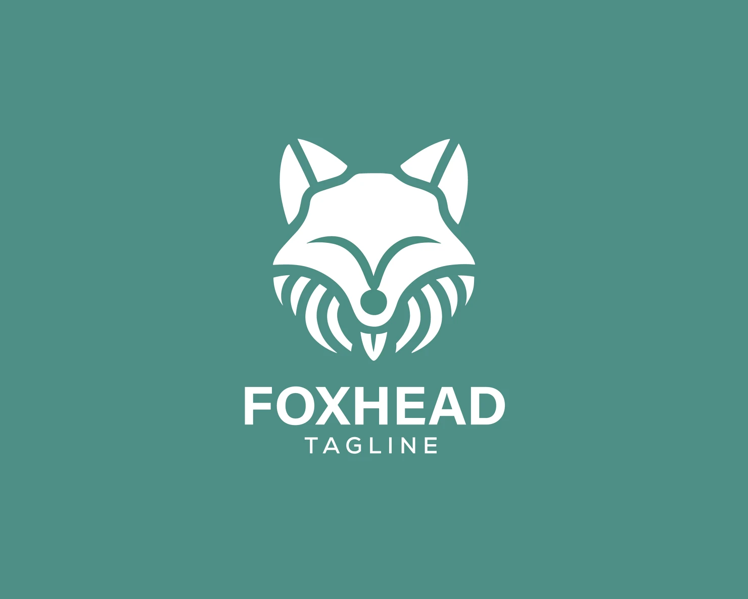 Fox head customizable logo set design #37703