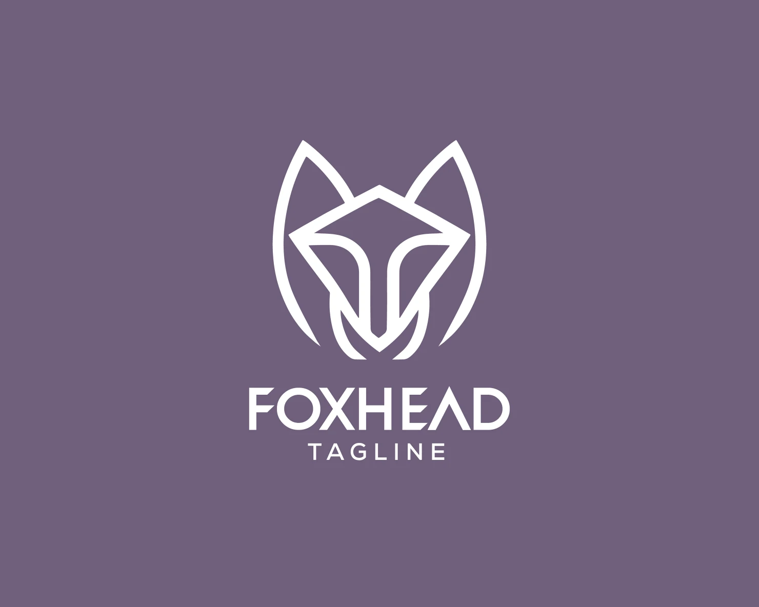 Fox head customizable logo set design #37707