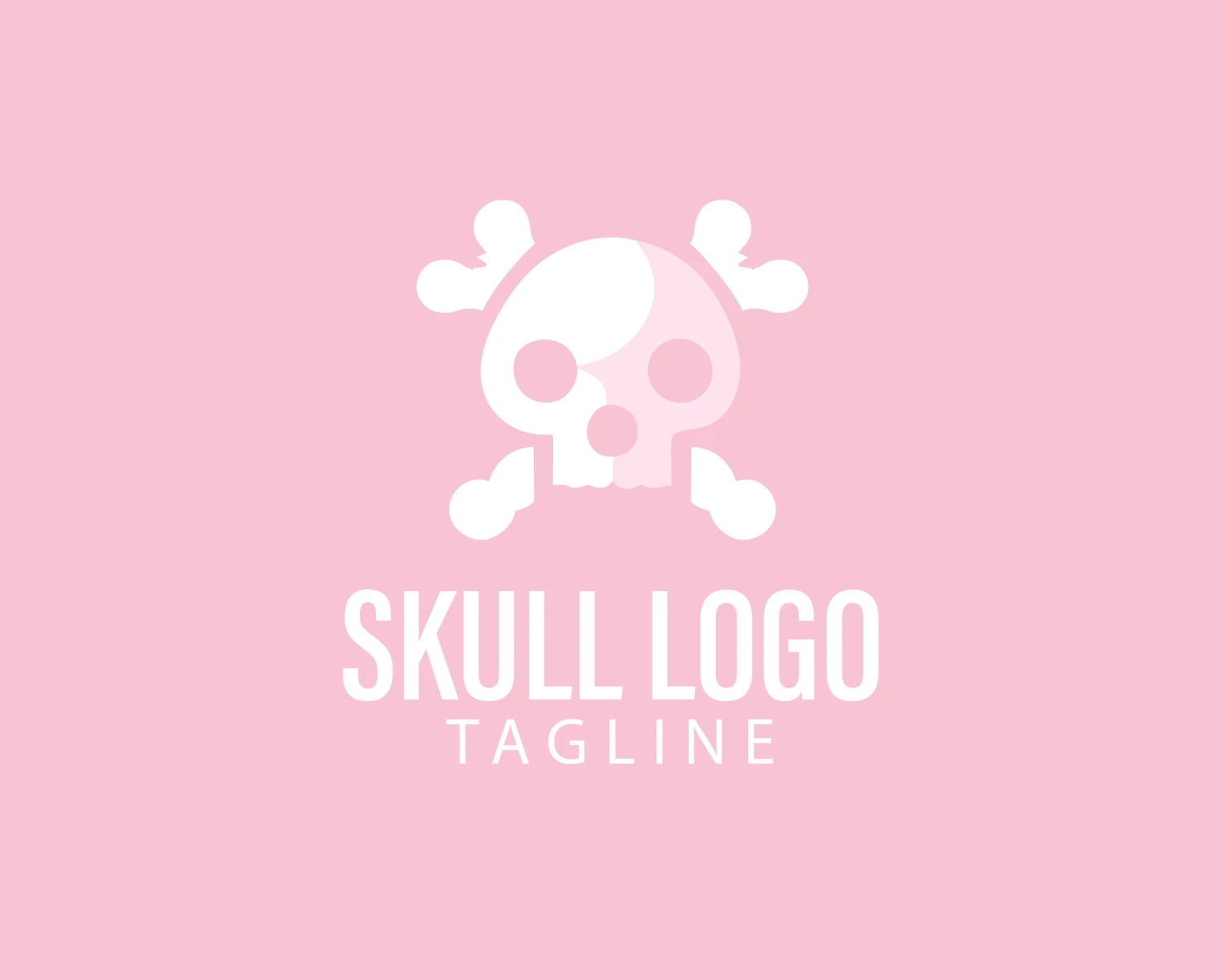 Skull customizable logo set design #37754
