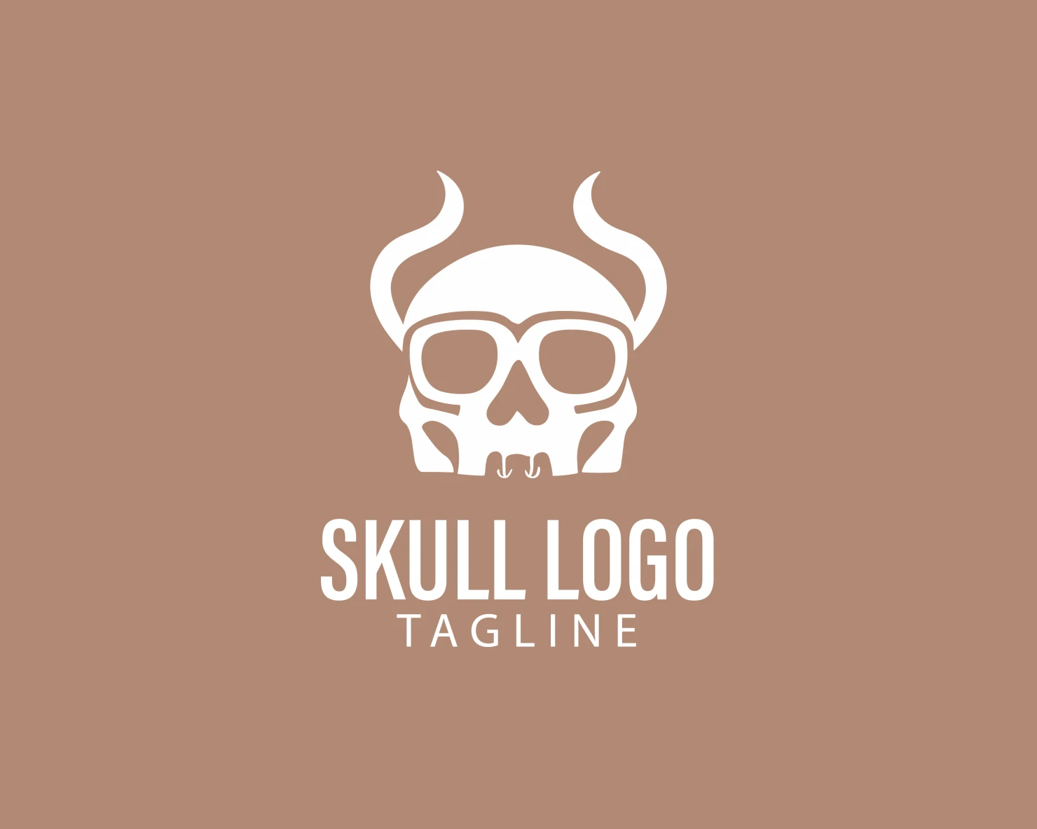 Skull customizable logo set design #37755