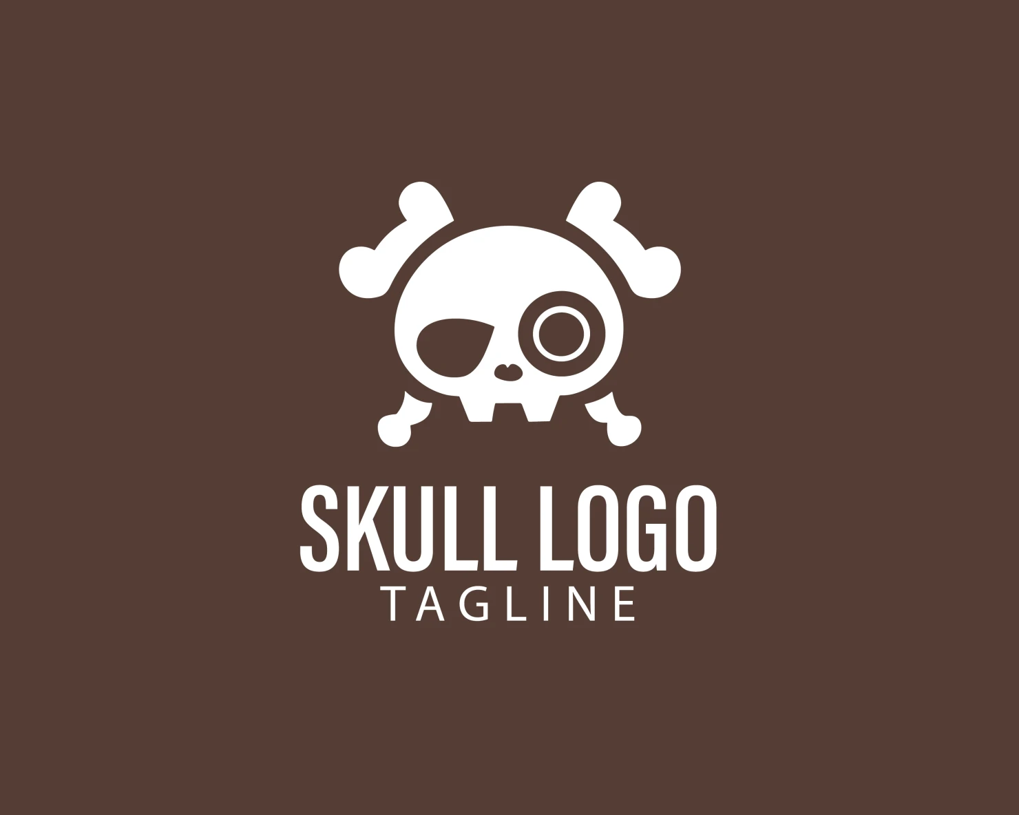 Skull customizable logo set design #37756