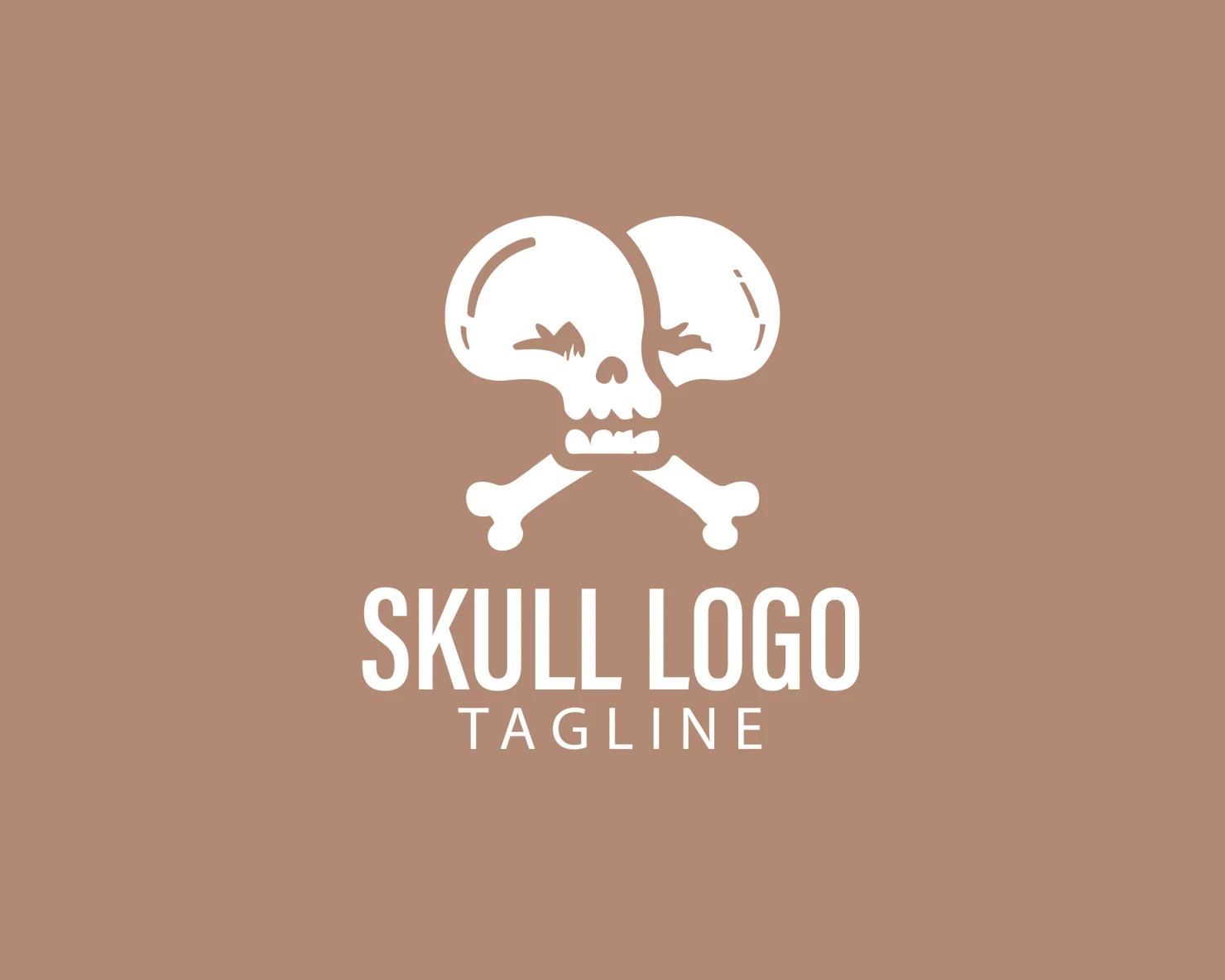 Skull customizable logo set design #37758