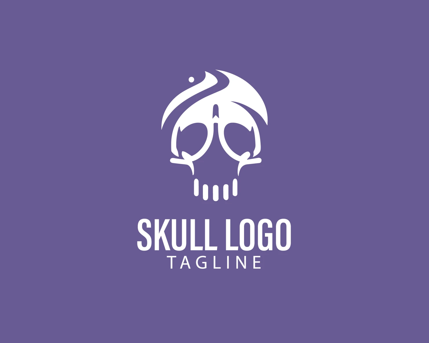 Skull customizable logo set design #37761
