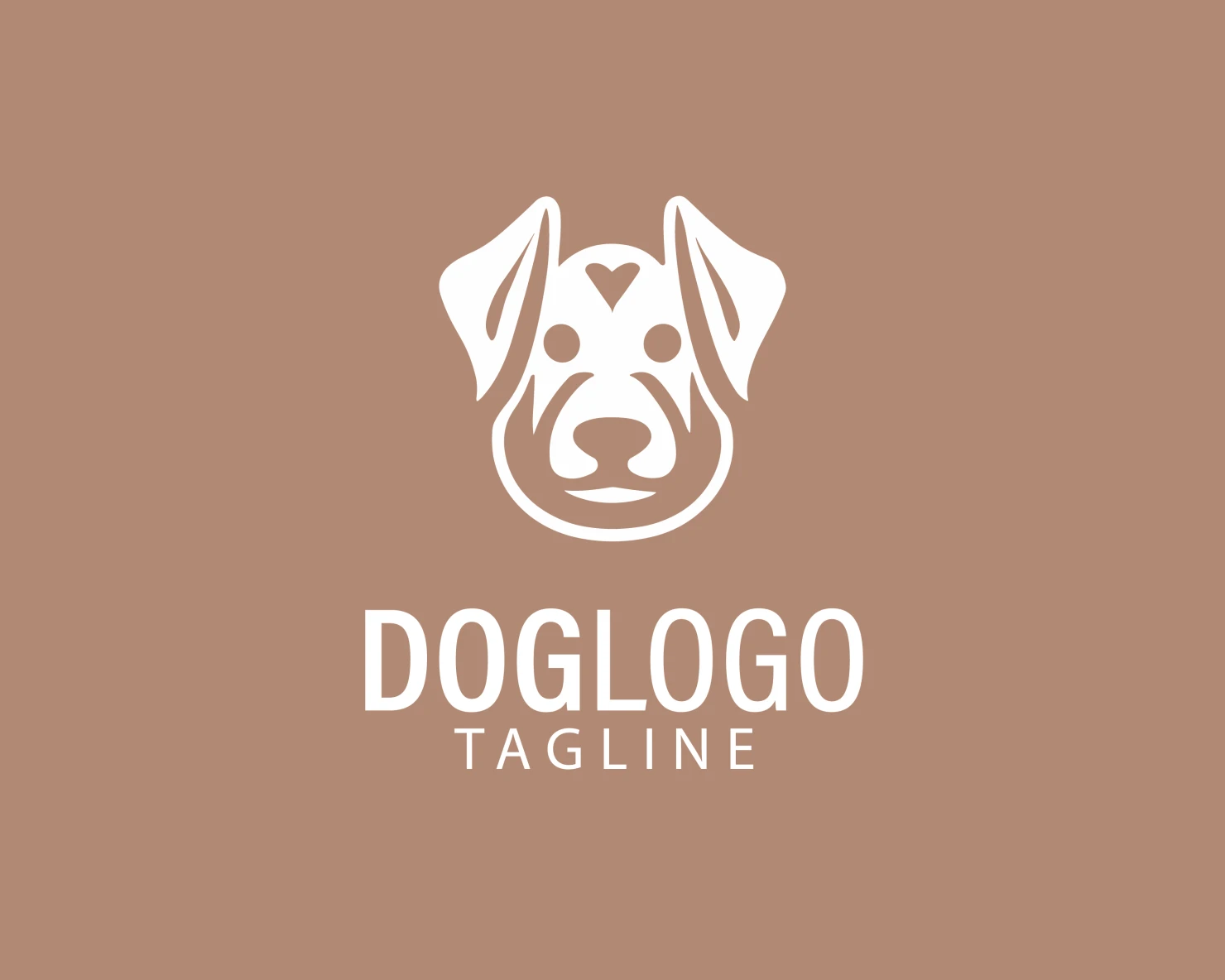 Dog customizable logo set design #37770