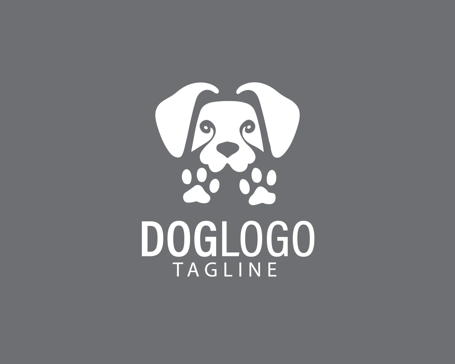 Dog customizable logo set design #37774
