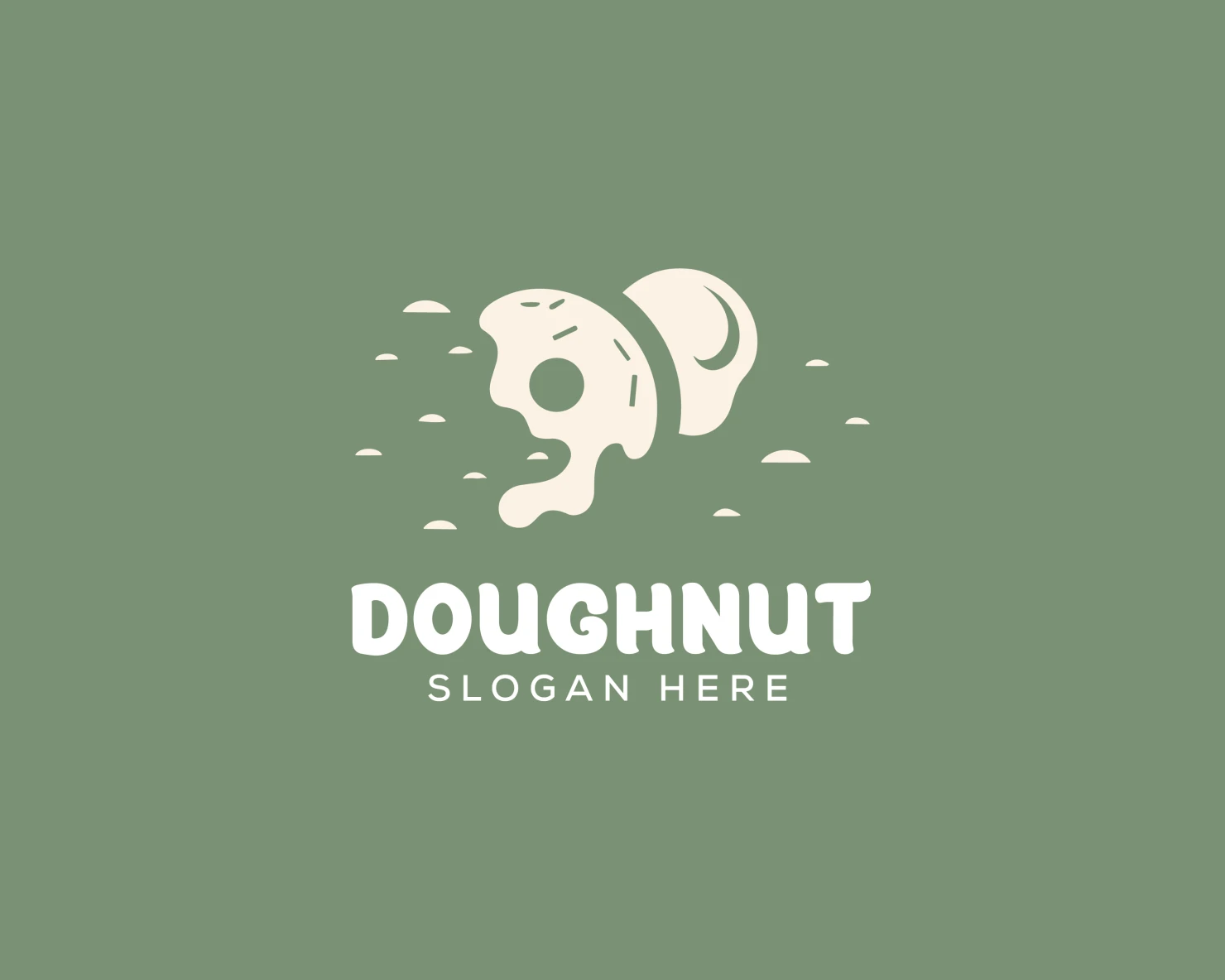 Doughnut customizable logo set design #37782