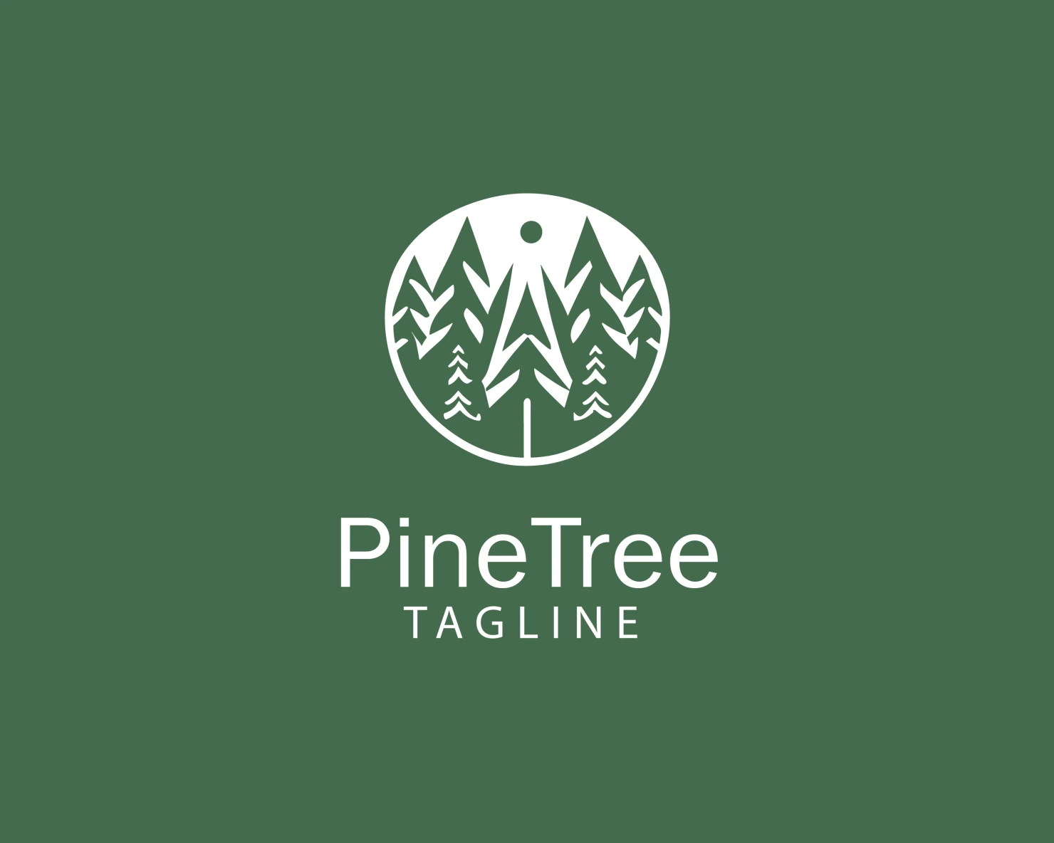 Pine tree customizable logo set design #37792