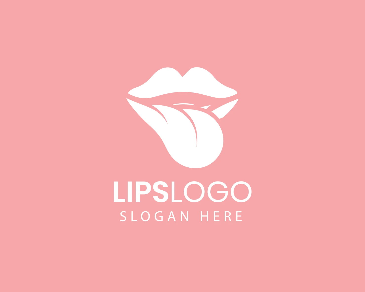 Lips customizable logo set design #37799