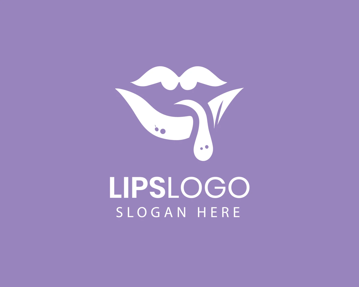 Lips customizable logo set design #37800