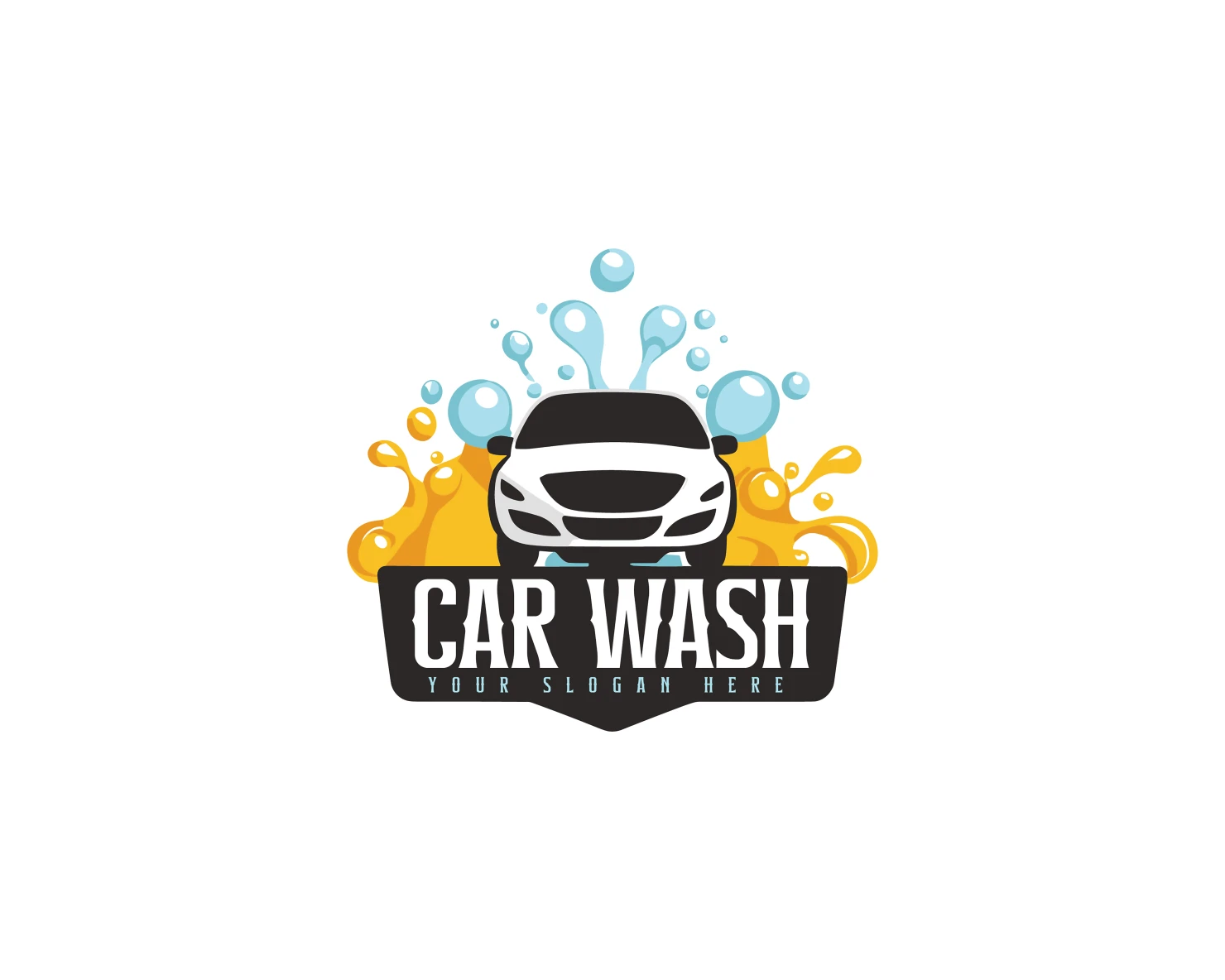 Car wash customizable logo set design #37828