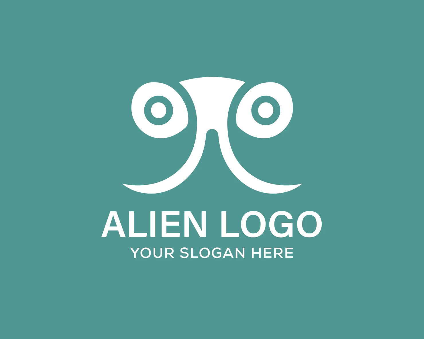 Alien customizable logo set design #37881