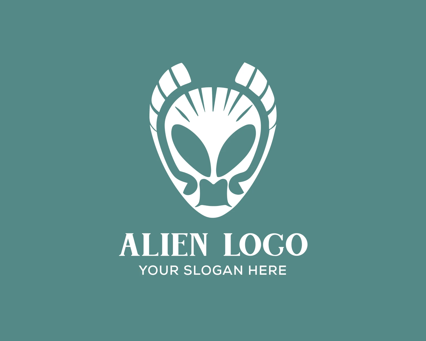 Alien customizable logo set design #37882
