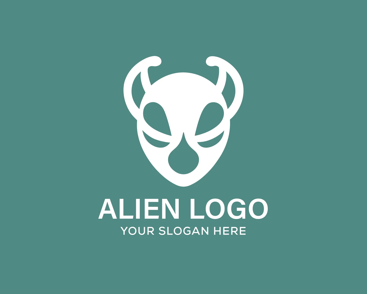 Alien customizable logo set design #37883